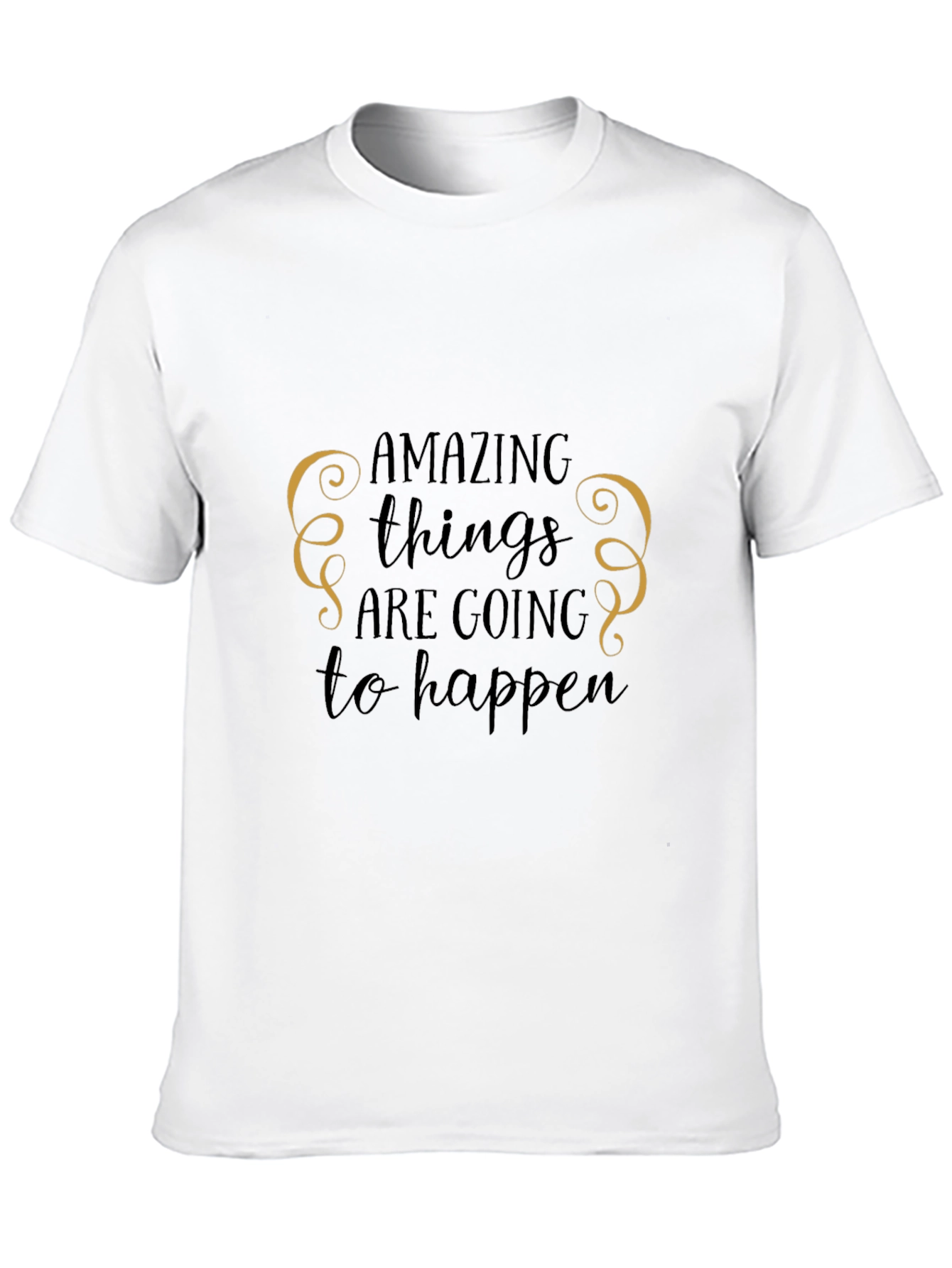 Amazing Things Graphic Tee - Black Cotton T-Shirt