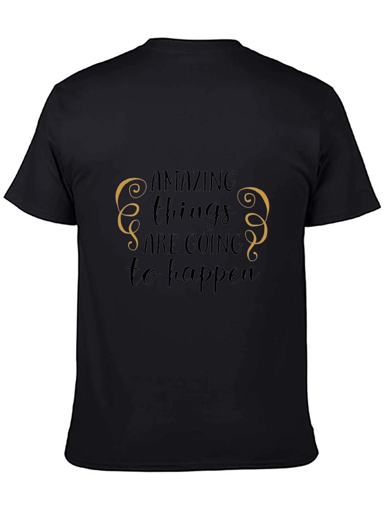 Amazing Things Graphic Tee - Black Cotton T-Shirt
