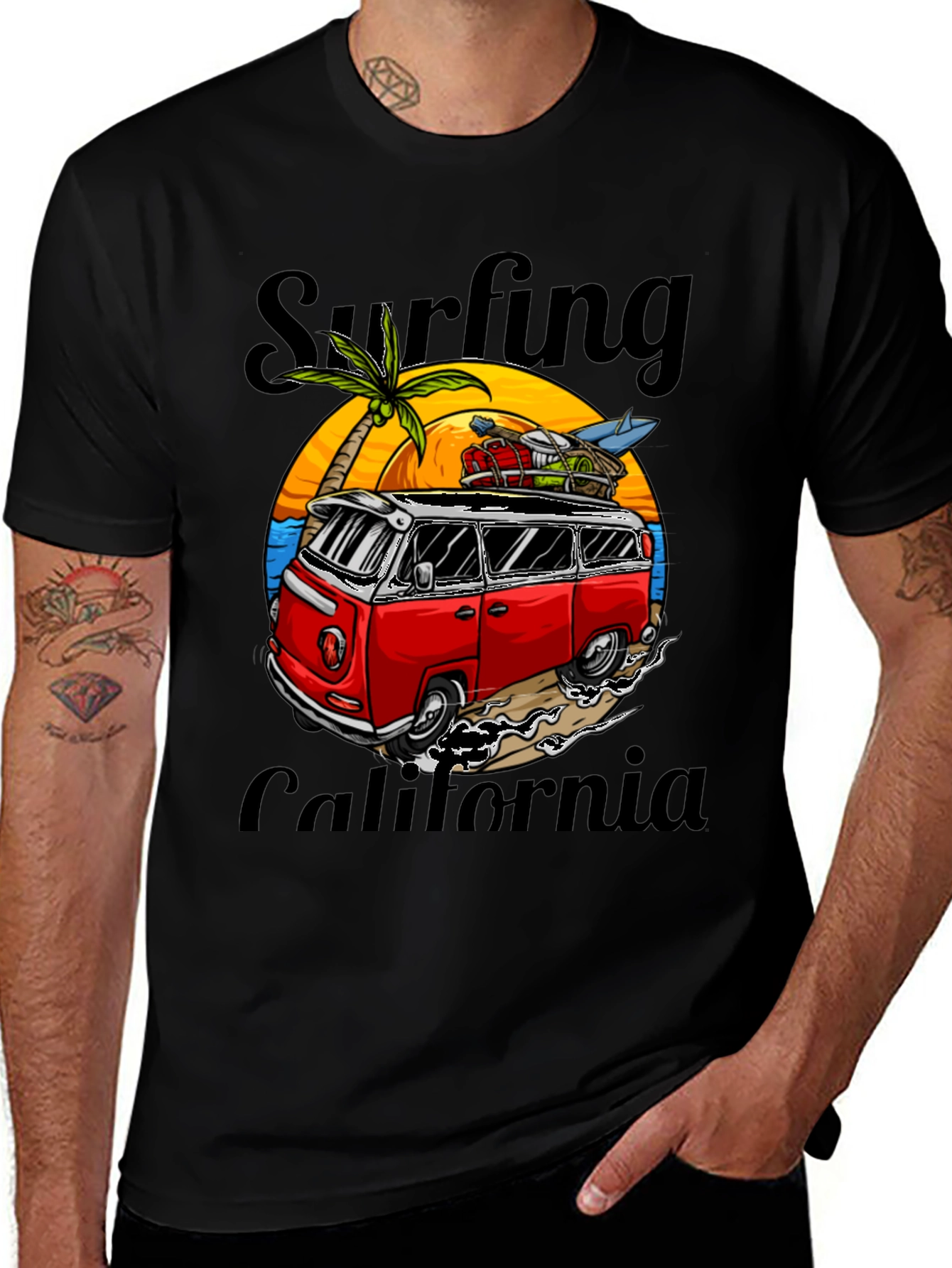 Surfing California Graphic Tee