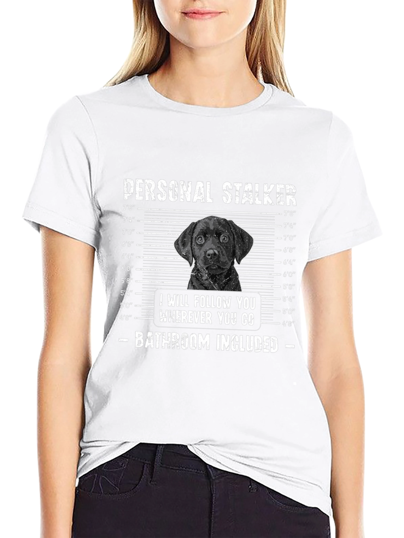 Personal Stalker Dog Graphic T-Shirt