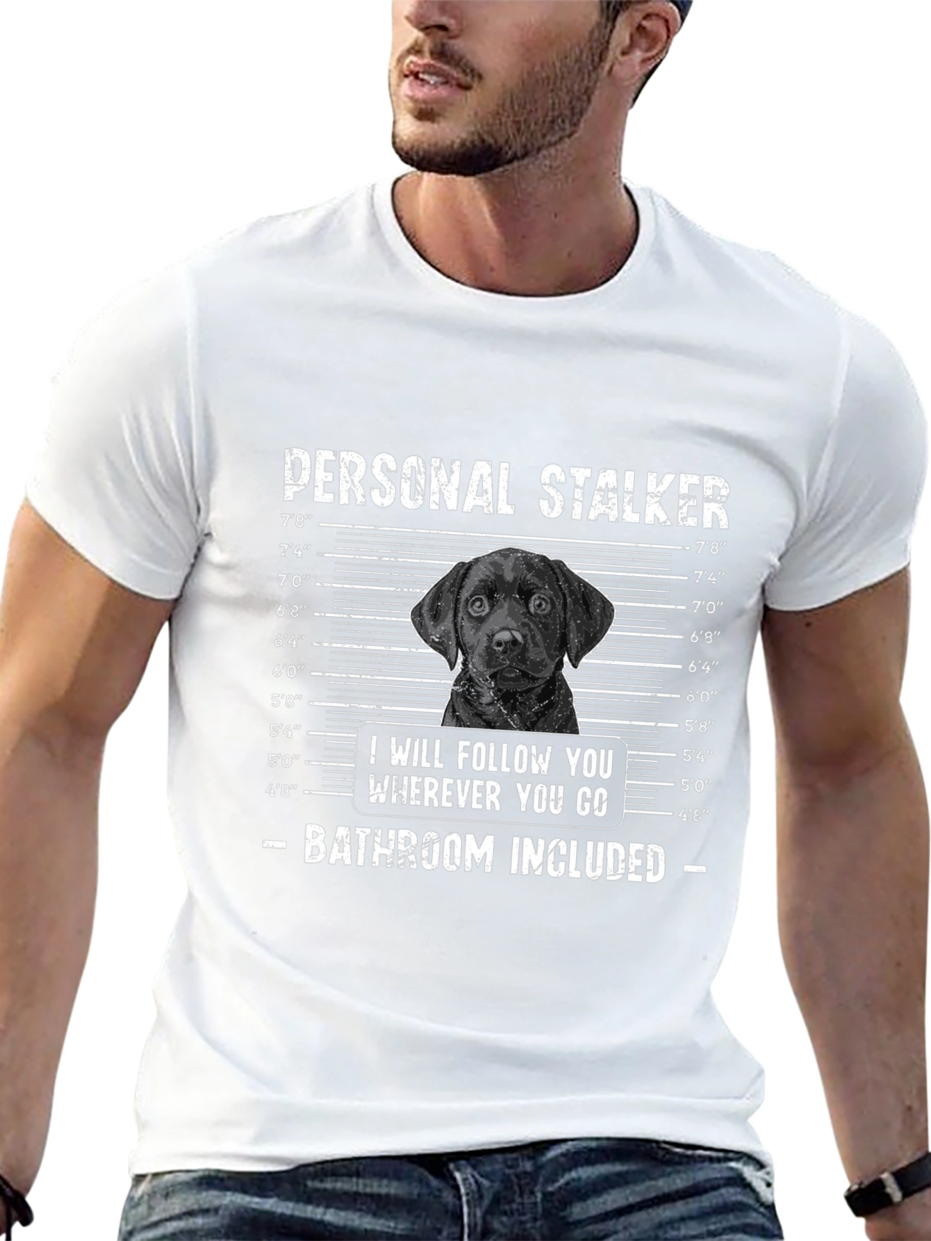 Personal Stalker Dog Graphic T-Shirt