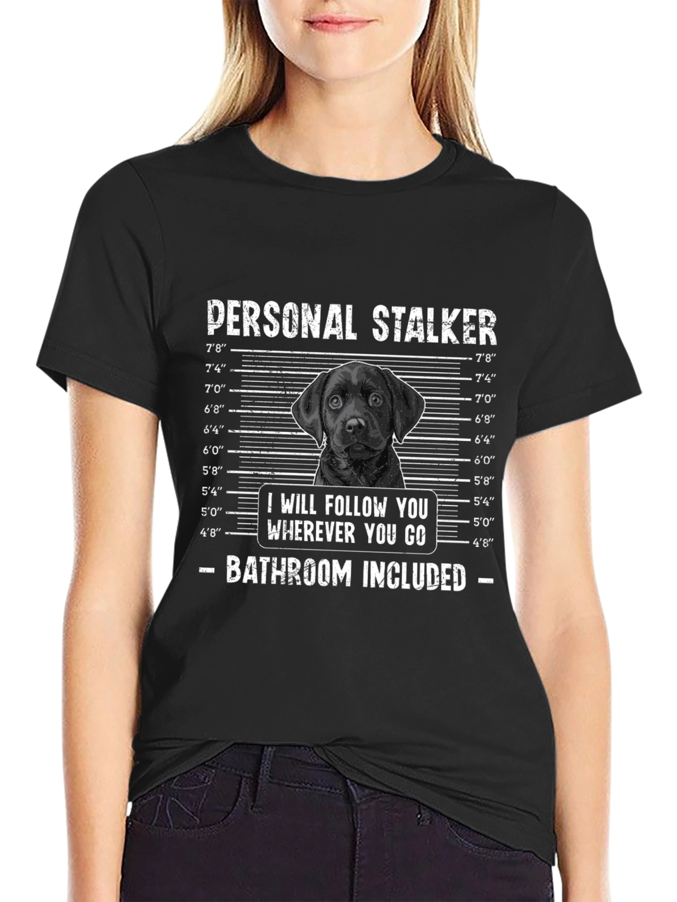 Personal Stalker Dog Graphic T-Shirt