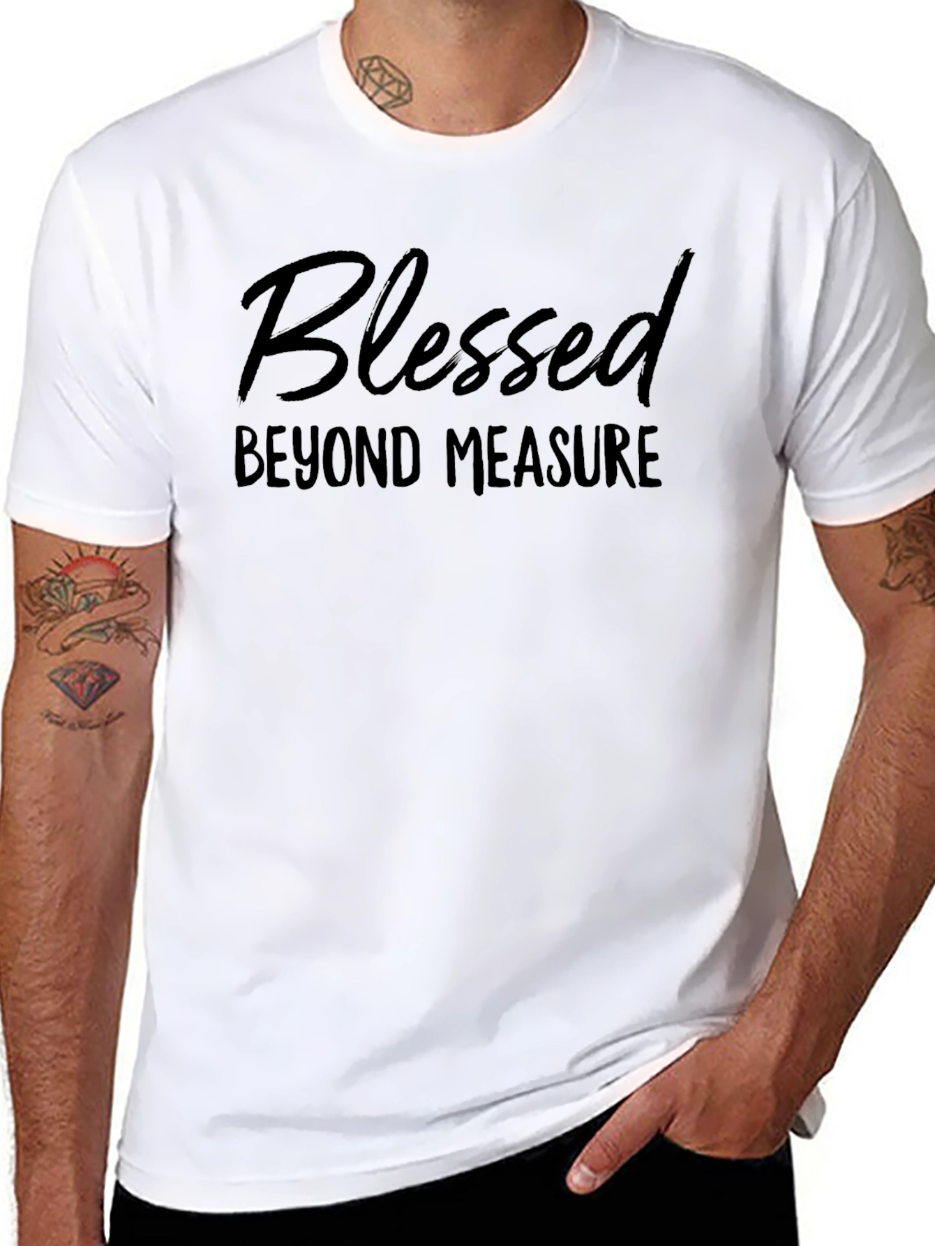 Blessed Beyond Measure Black Graphic Tee