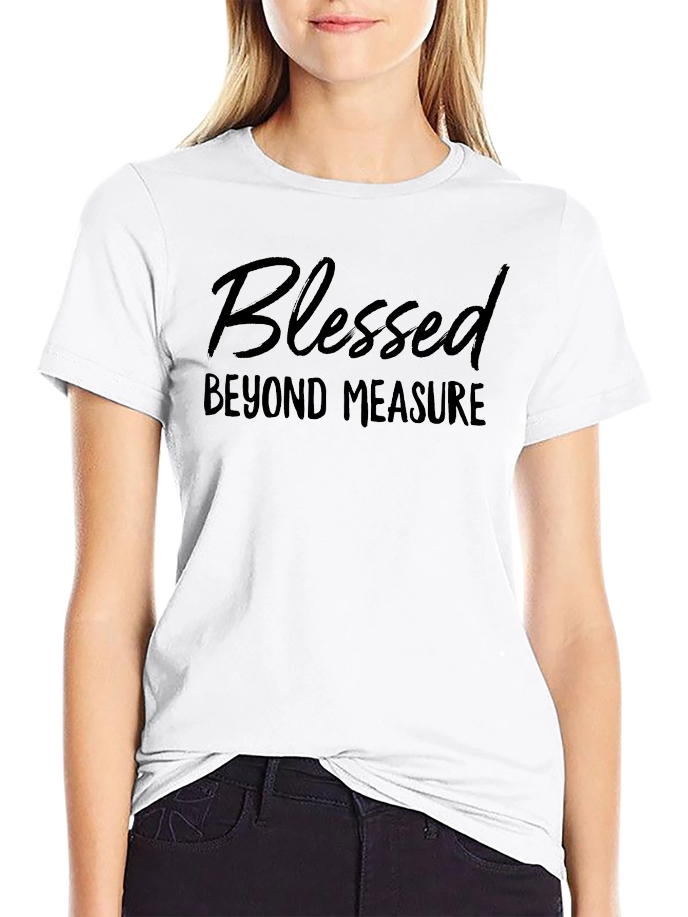 Blessed Beyond Measure Black Graphic Tee