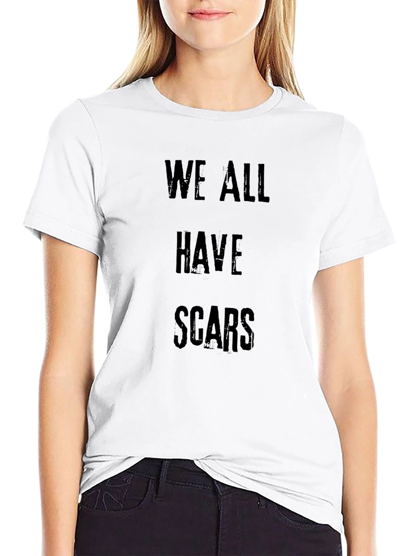 We All Have Scars Graphic Tee - Black