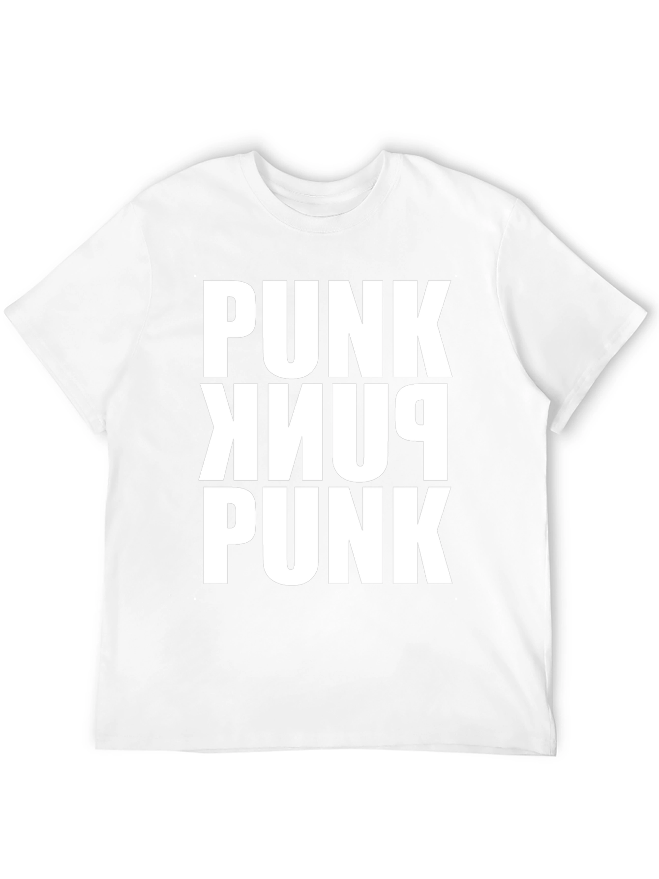 Punk Bold Graphic T-Shirt - Black Cotton Tee