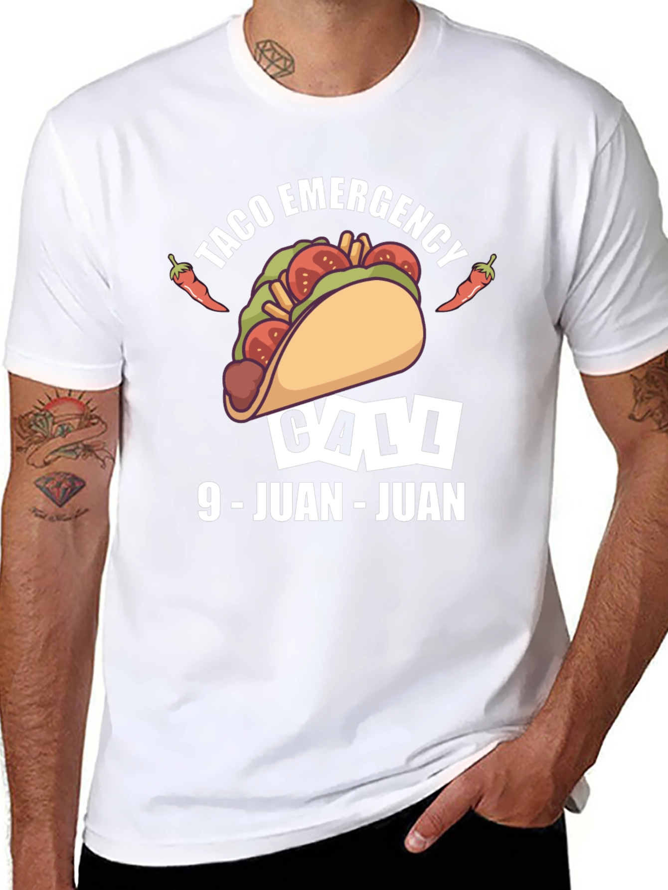 Taco Emergency T-Shirt - Call 9-Juan-Juan