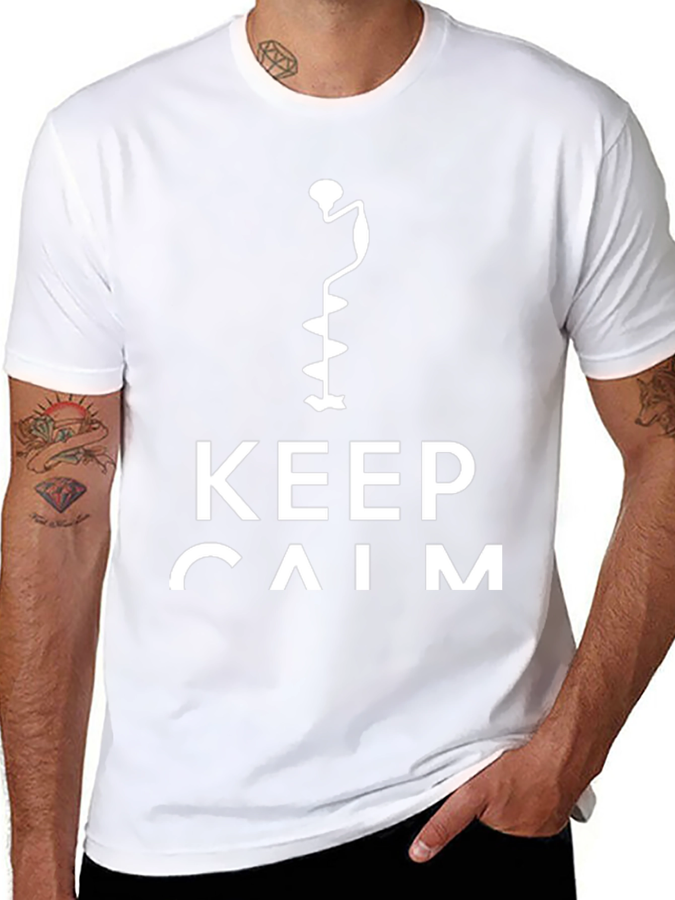 Keep Calm Ice Auger T-Shirt - Black