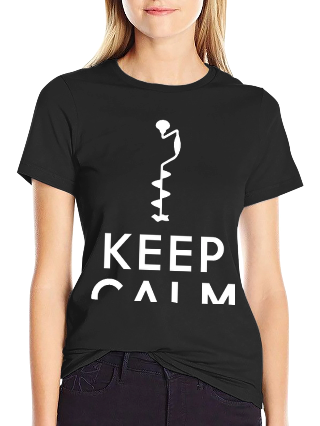 Keep Calm Ice Auger T-Shirt - Black