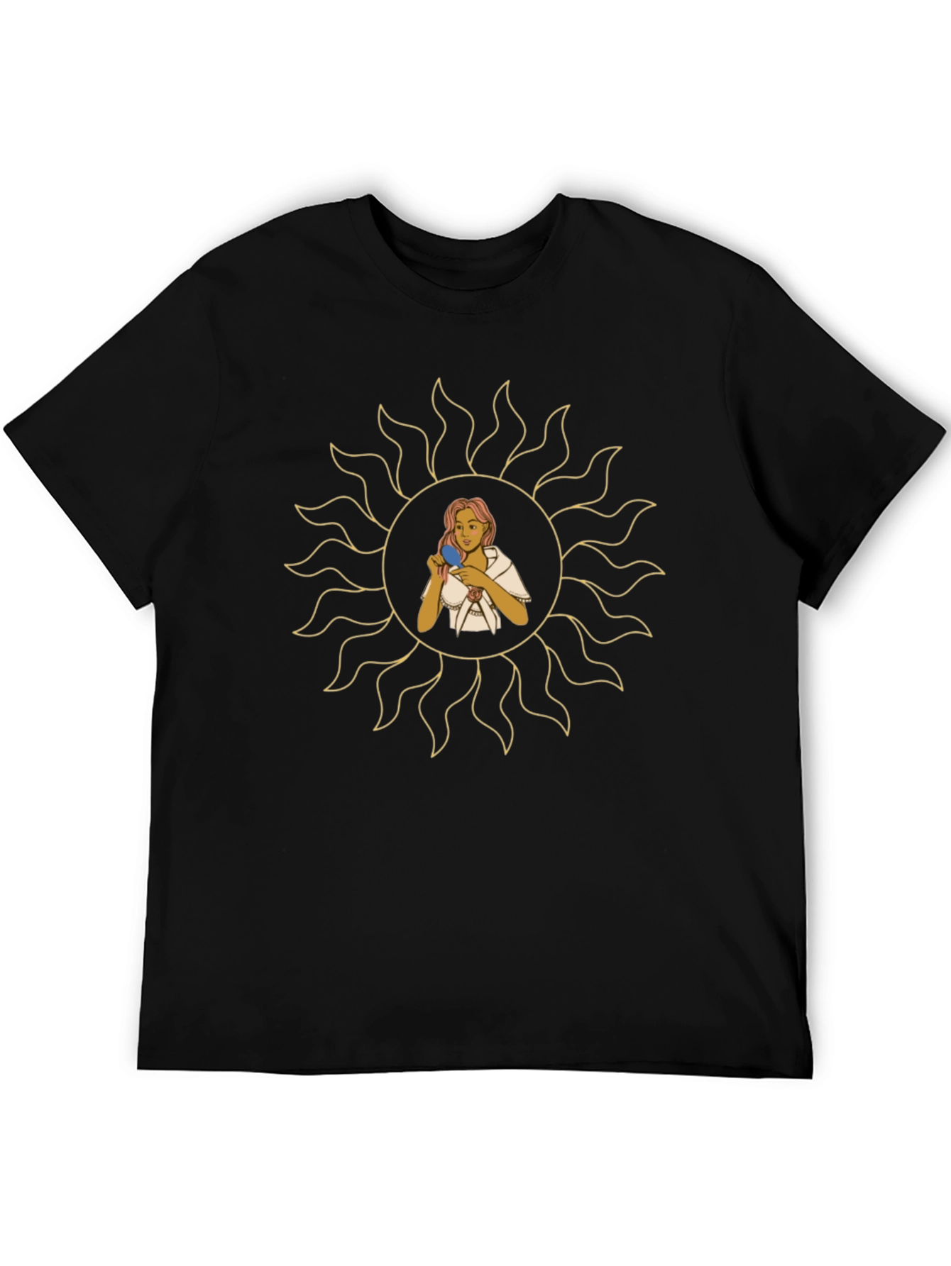 Sun Graphic Tee - Woman with Mirror