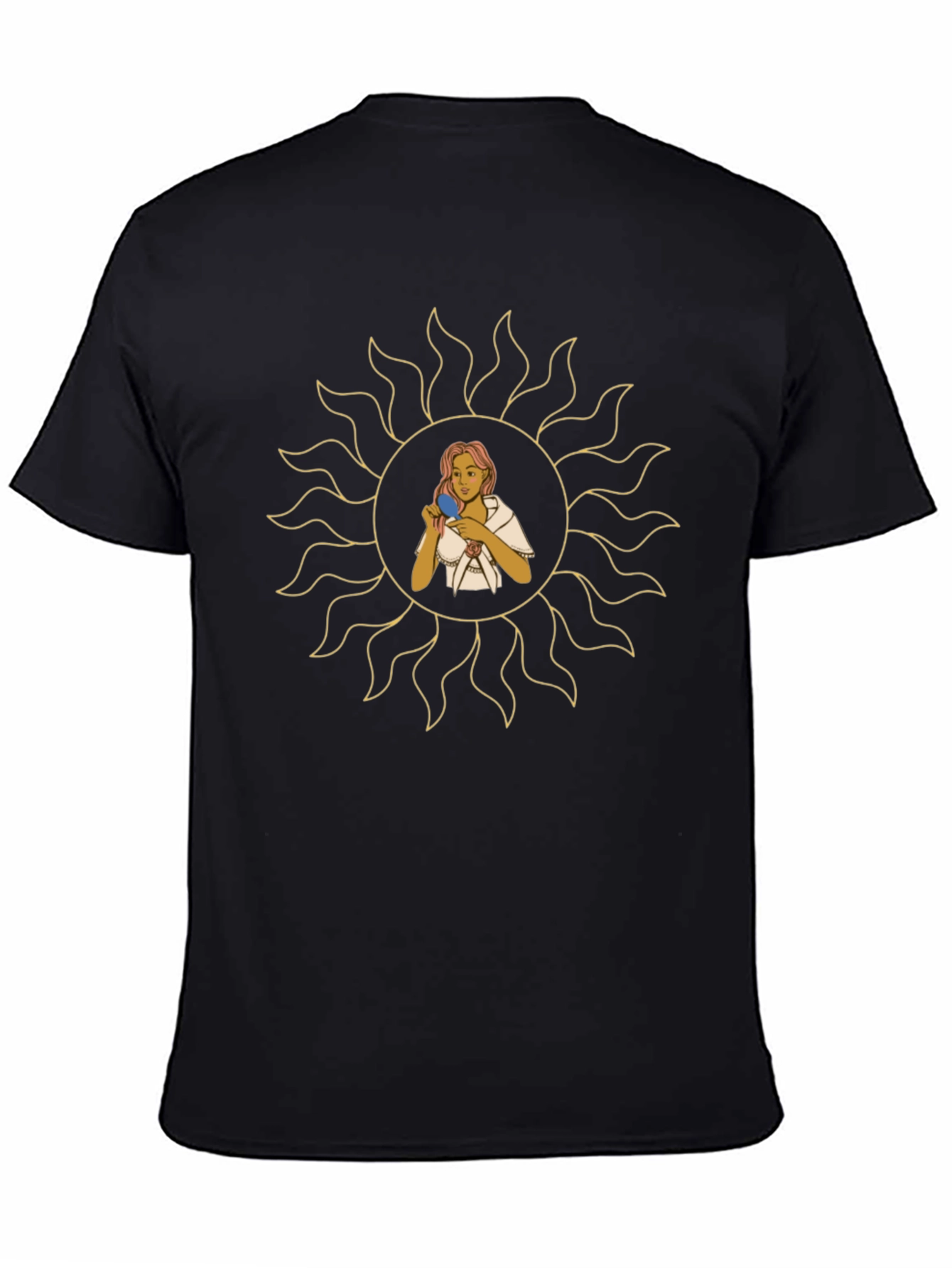 Sun Graphic Tee - Woman with Mirror