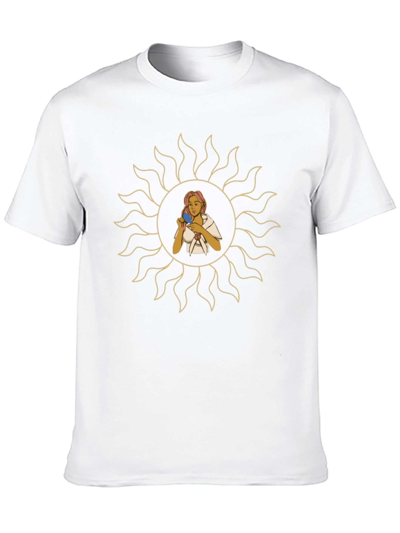 Sun Graphic Tee - Woman with Mirror
