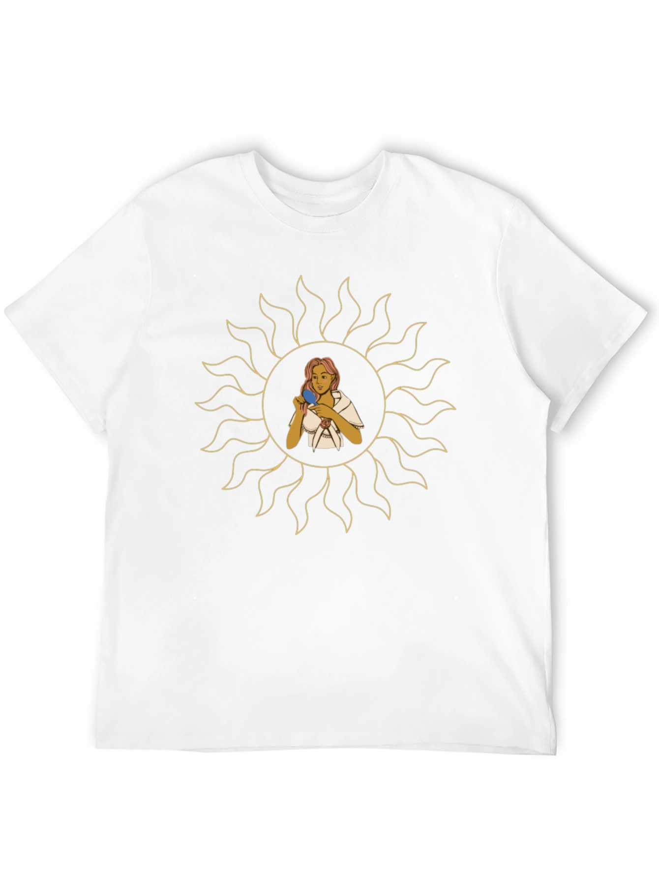 Sun Graphic Tee - Woman with Mirror
