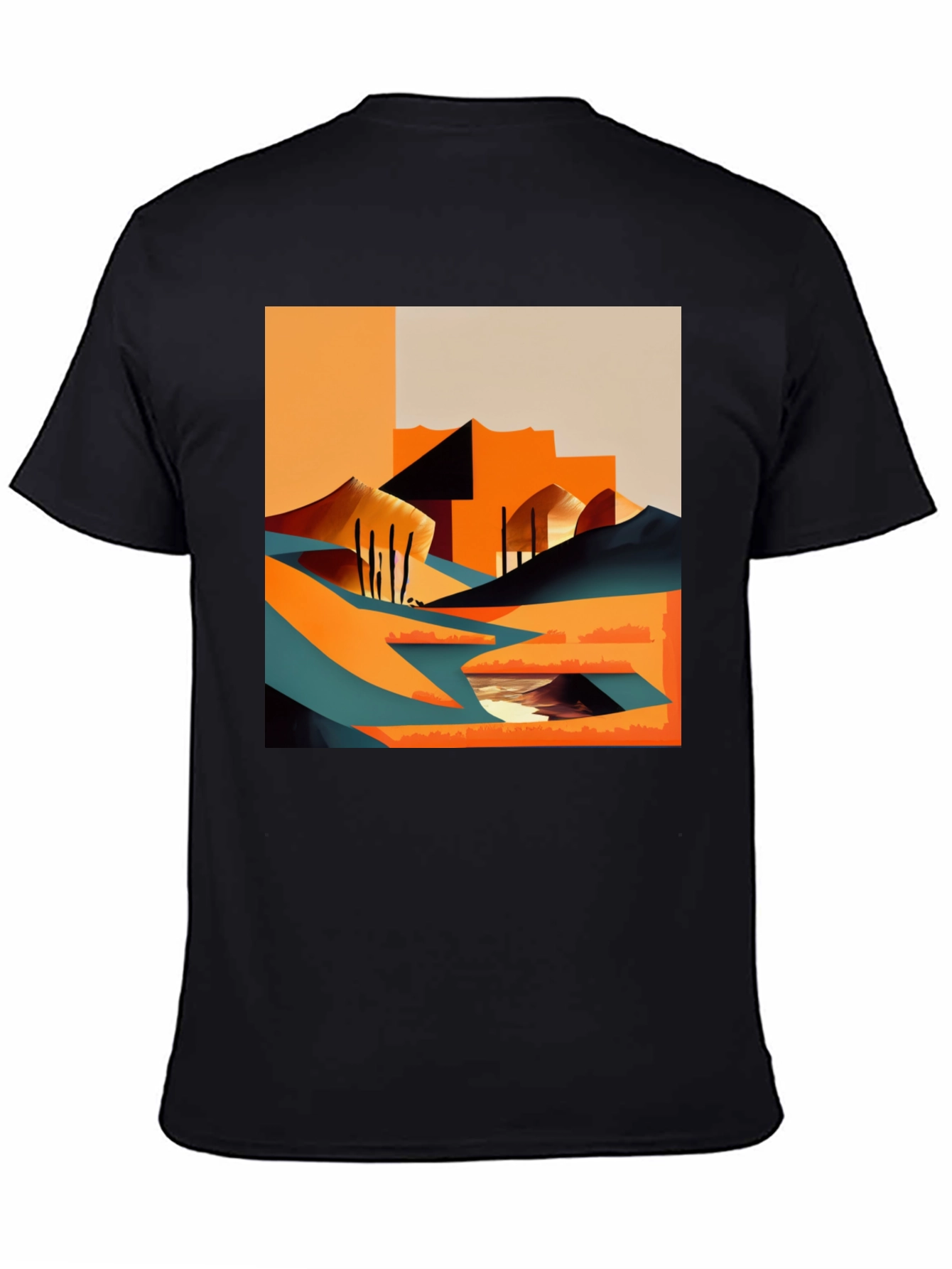 Abstract Desert Graphic Tee - Modern Art T-Shirt