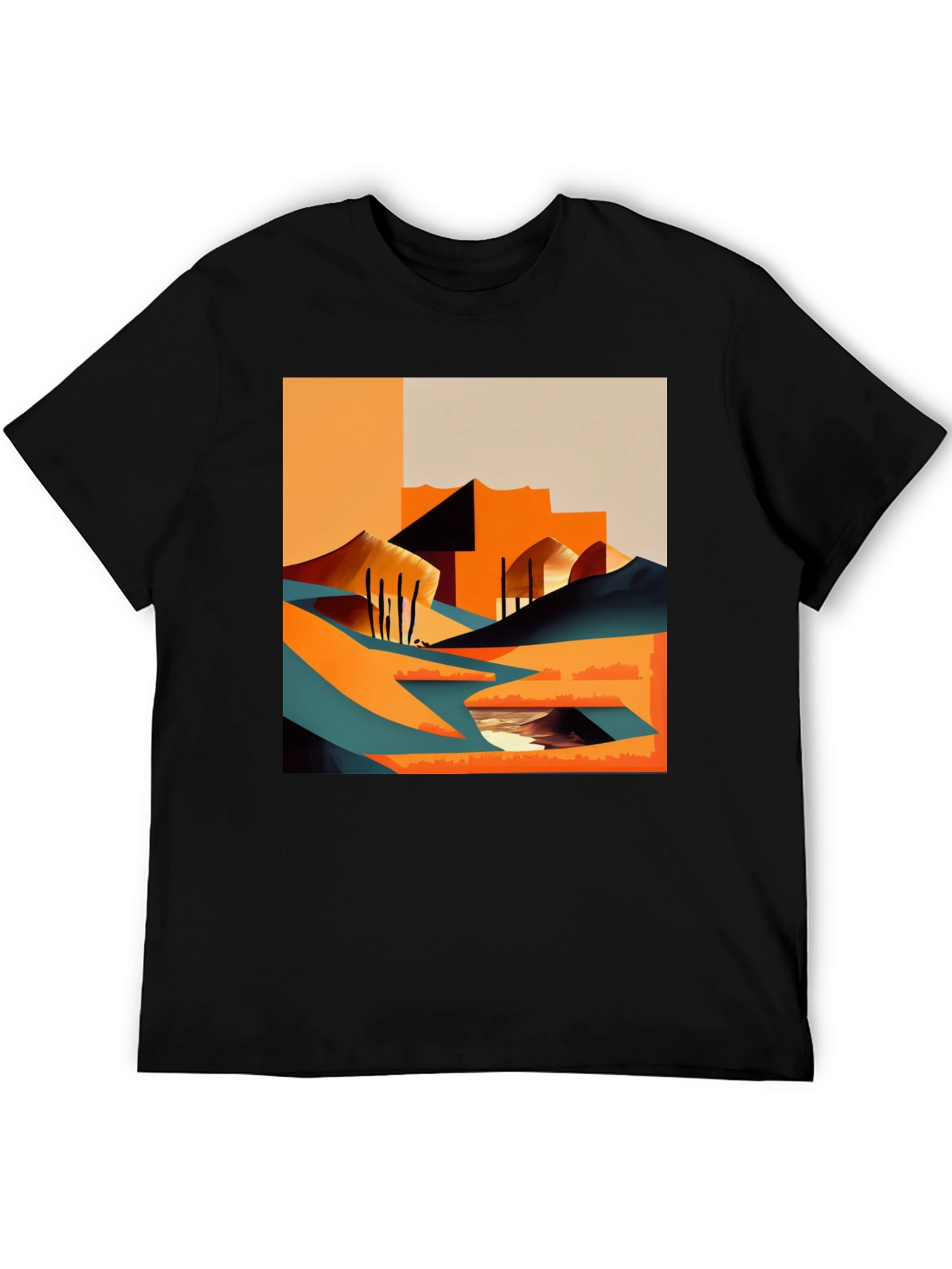 Abstract Desert Graphic Tee - Modern Art T-Shirt