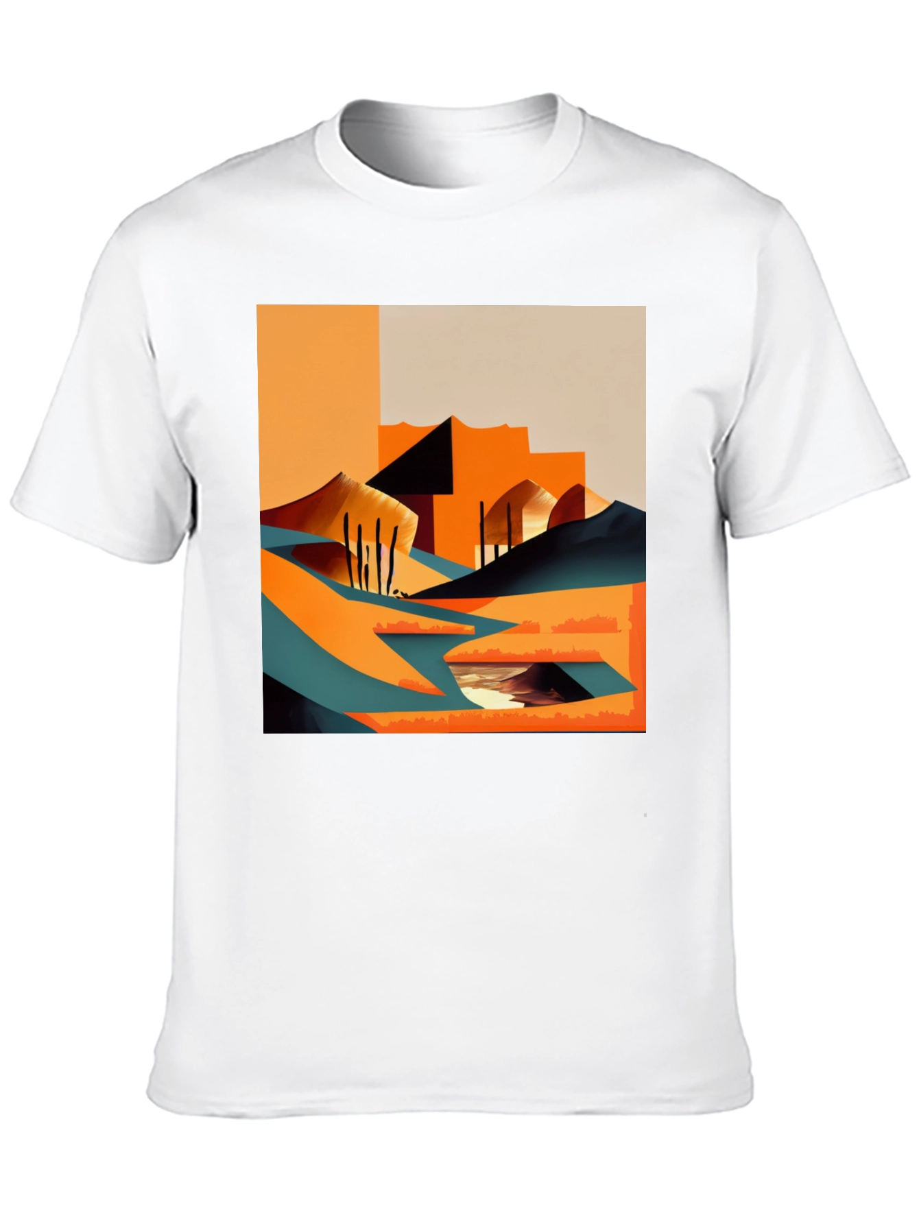 Abstract Desert Graphic Tee - Modern Art T-Shirt
