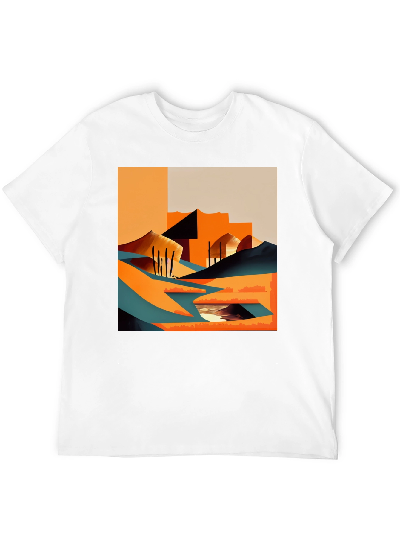 Abstract Desert Graphic Tee - Modern Art T-Shirt