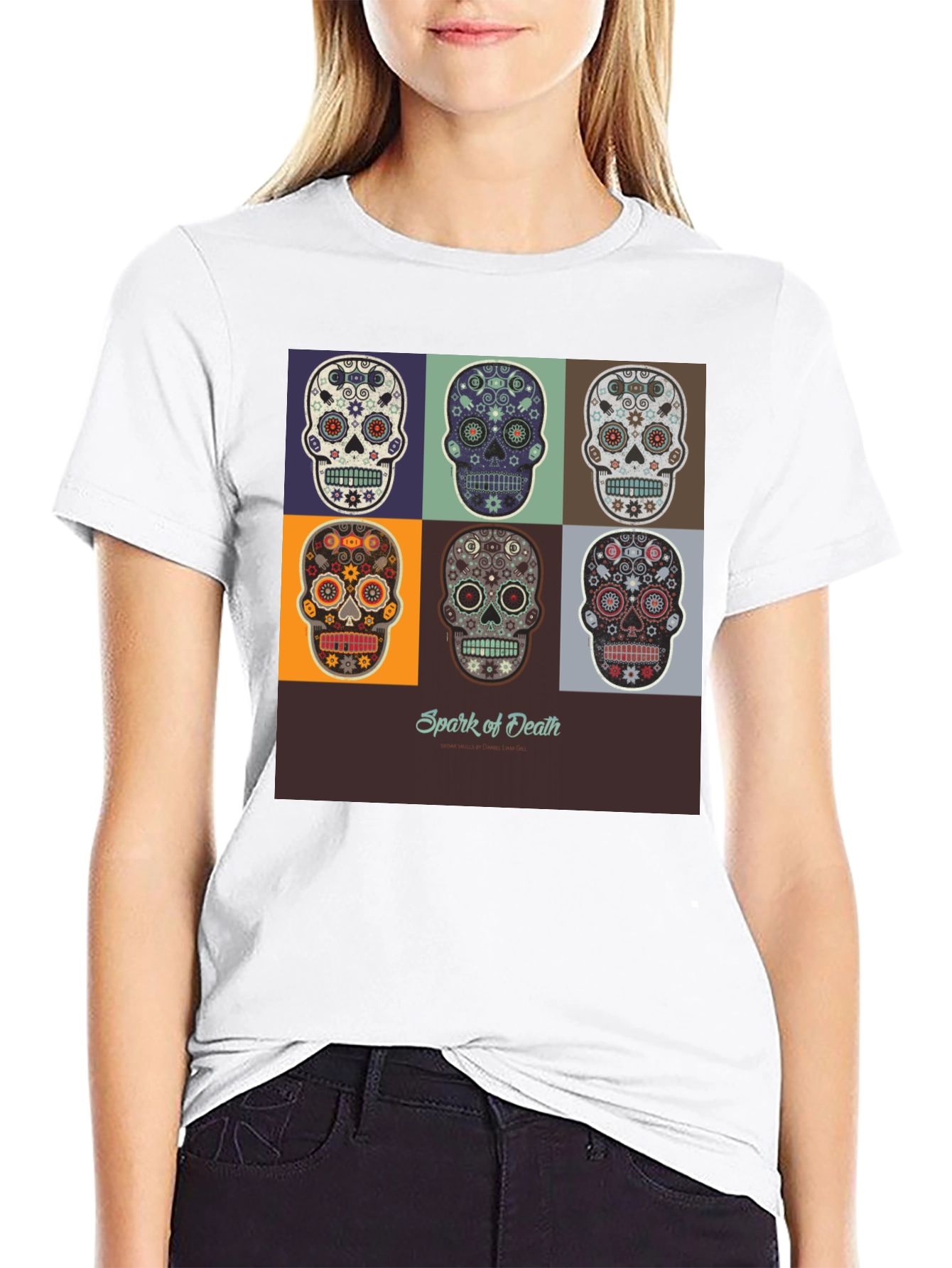 Sugar Skull T-Shirt - Day of the Dead Design