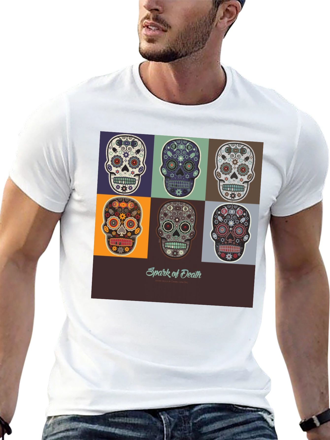 Sugar Skull T-Shirt - Day of the Dead Design