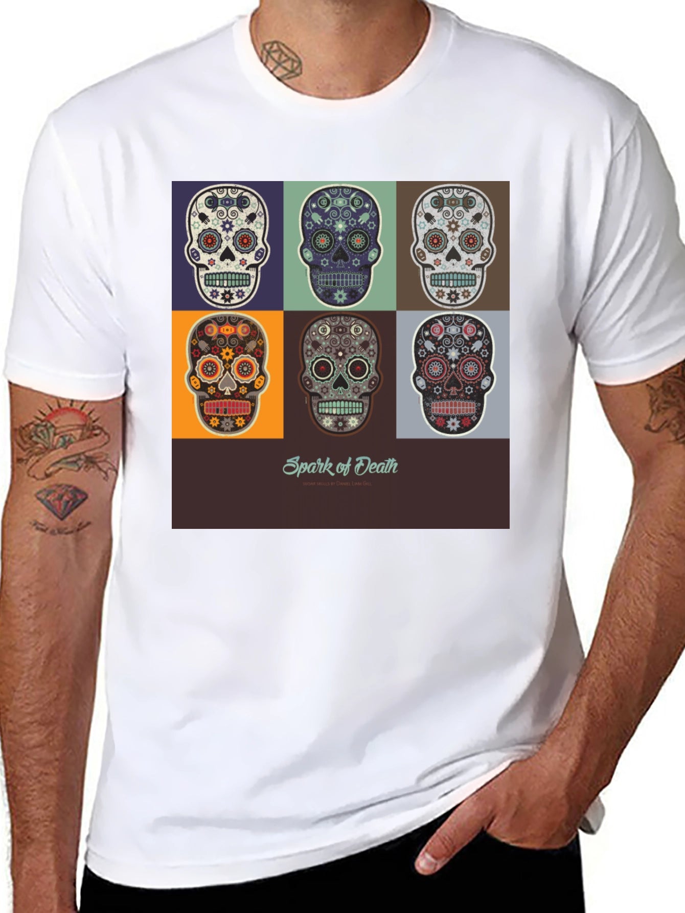 Sugar Skull T-Shirt - Day of the Dead Design