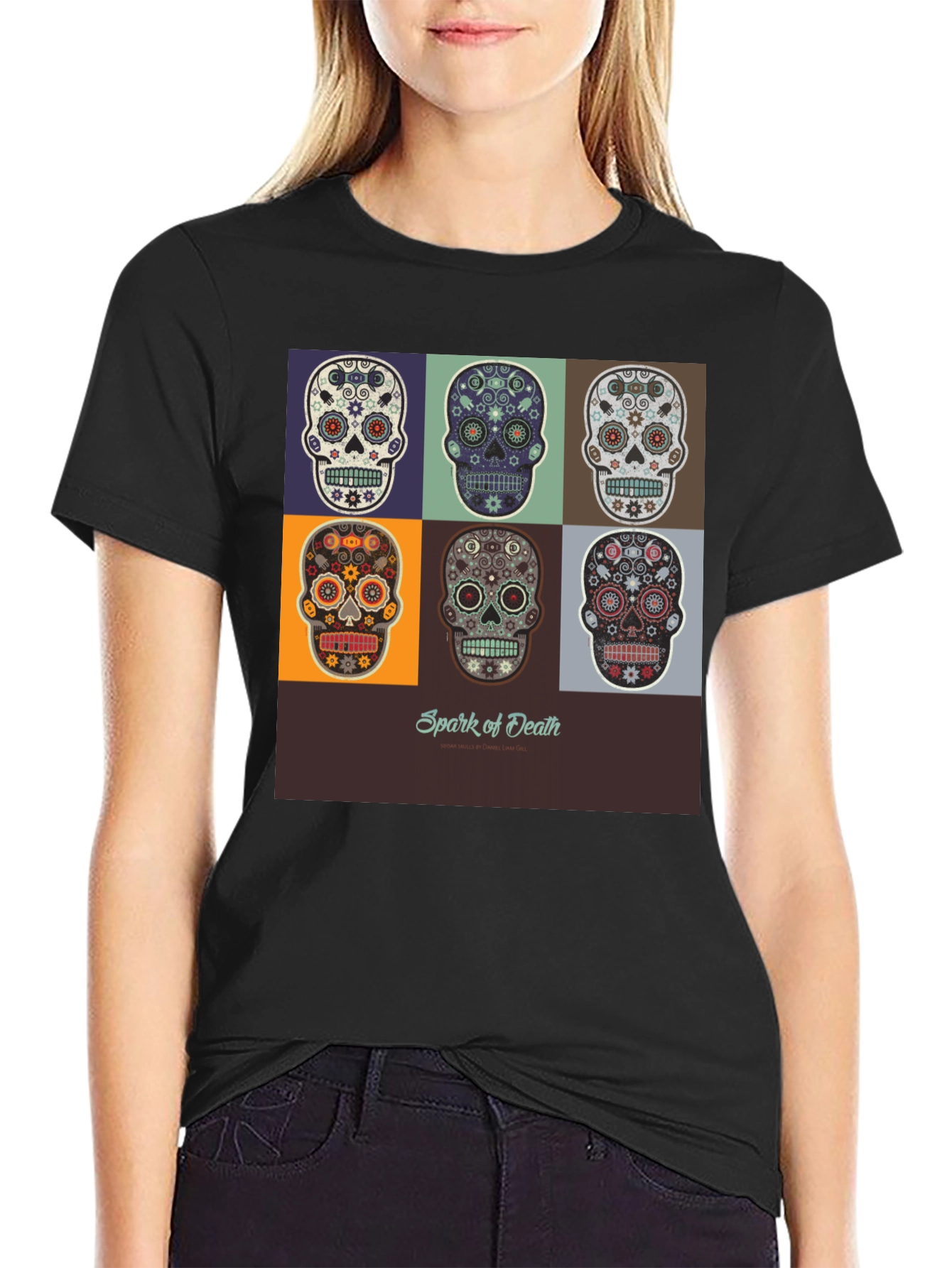 Sugar Skull T-Shirt - Day of the Dead Design