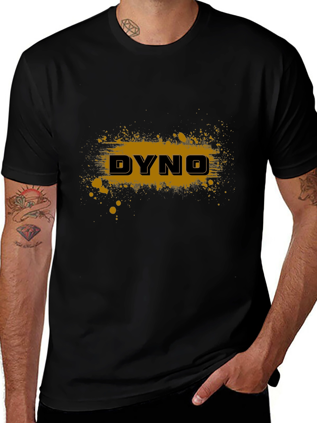 DYNO Graphic Print Black T-Shirt