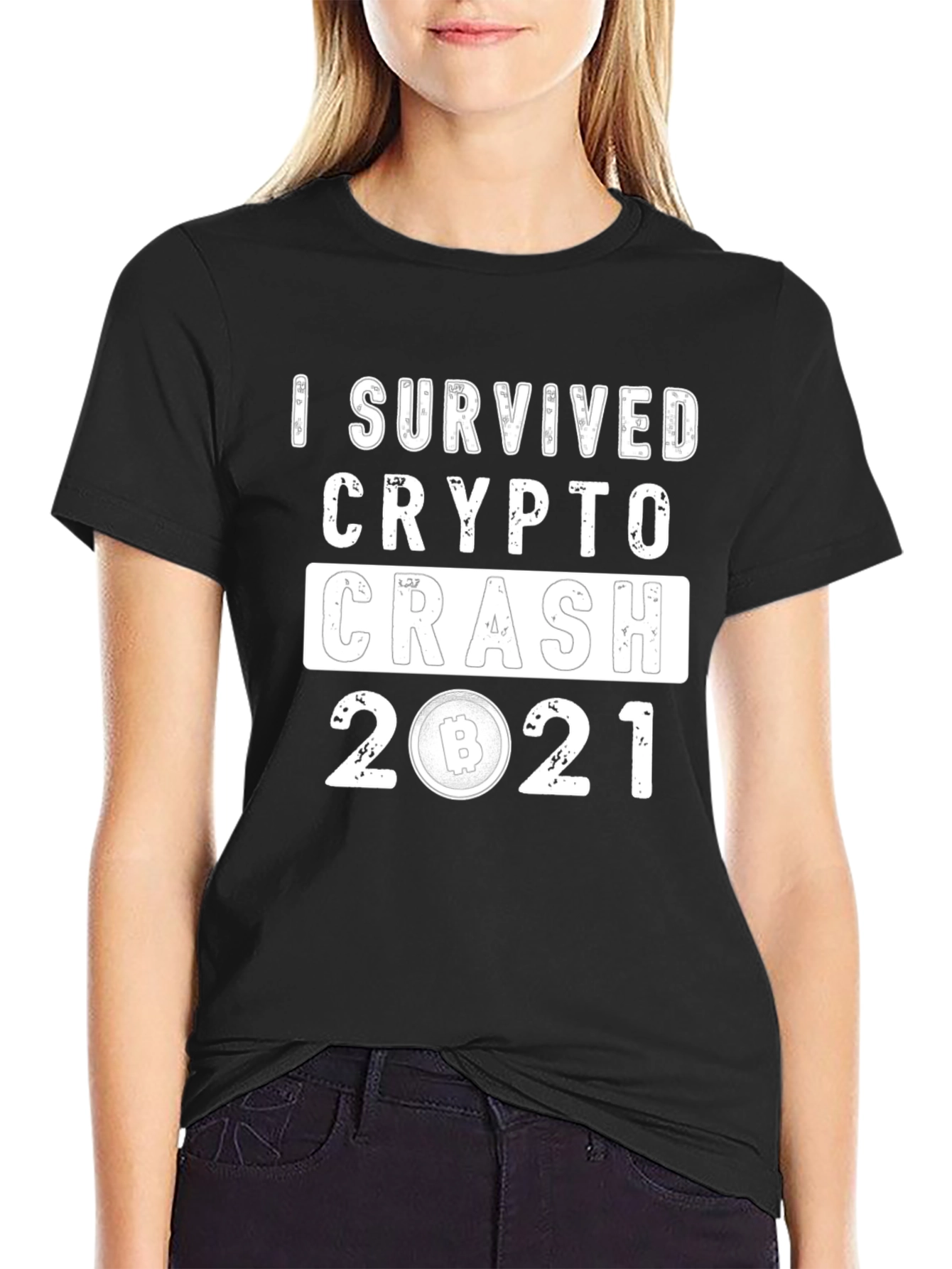 I Survived Crypto Crash 2021 Bitcoin T-Shirt