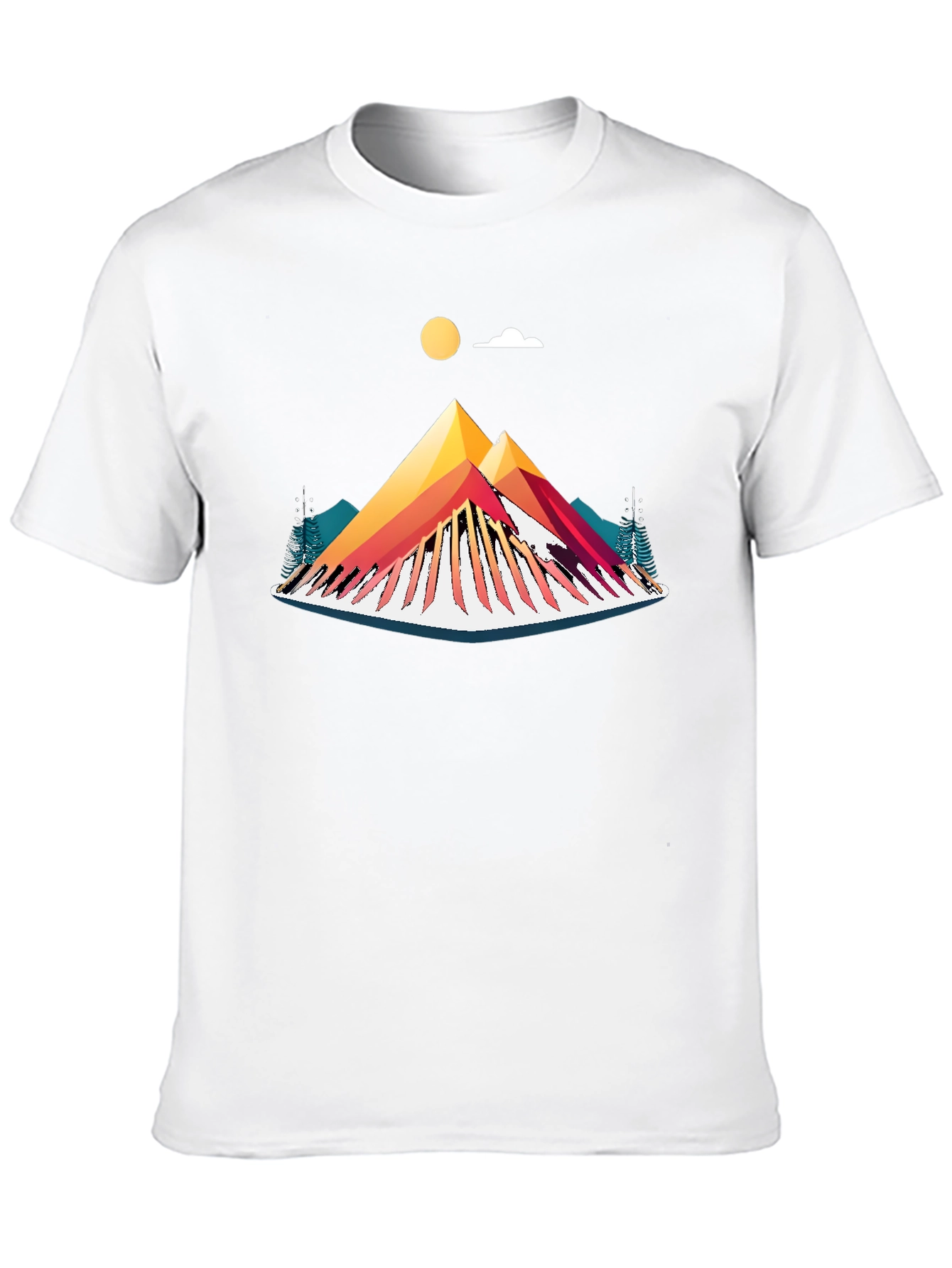 Abstract Mountain Graphic T-Shirt