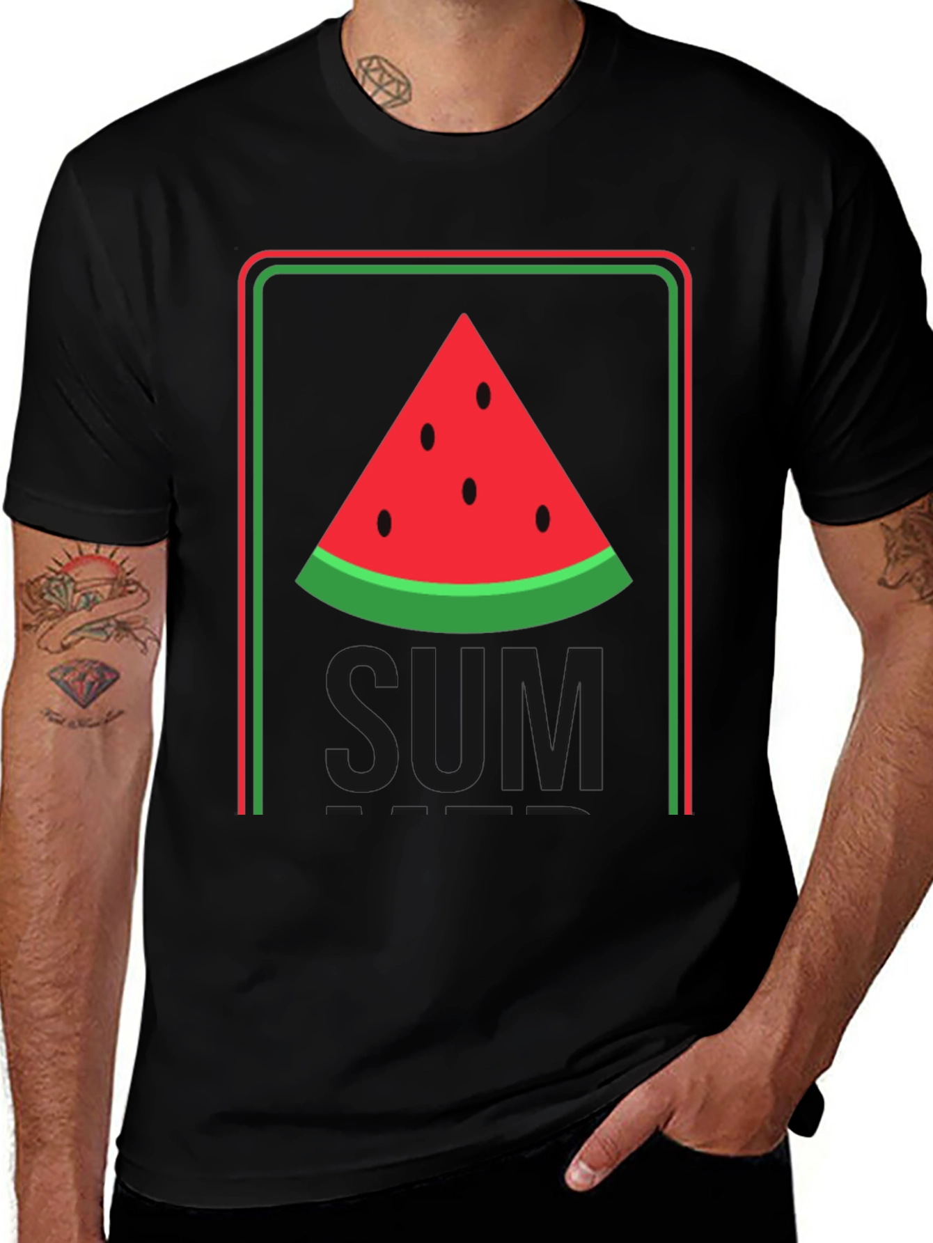 Watermelon Slim Fit T-Shirt - Summer Style