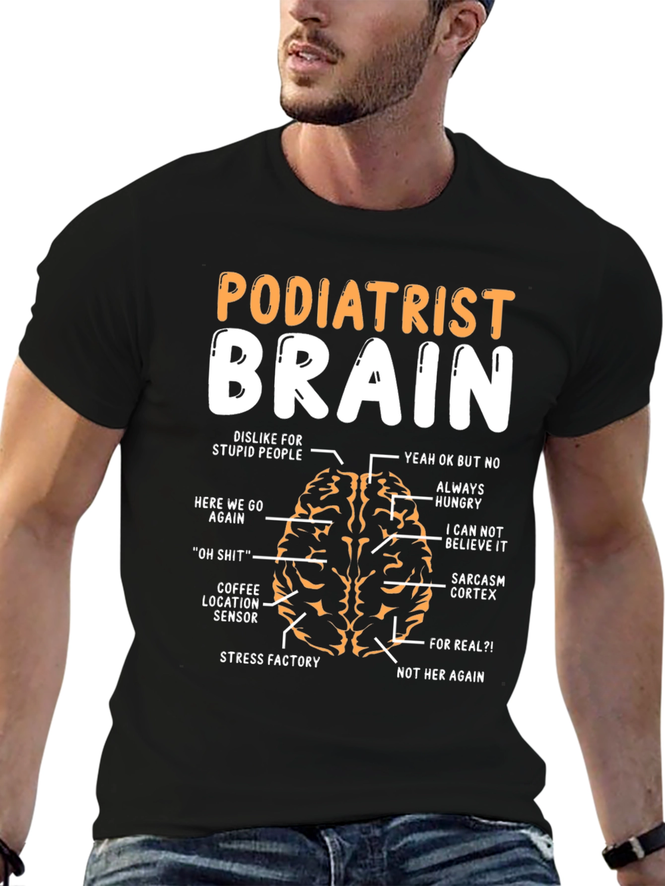 Podiatrist Brain Funny Graphic T-Shirt