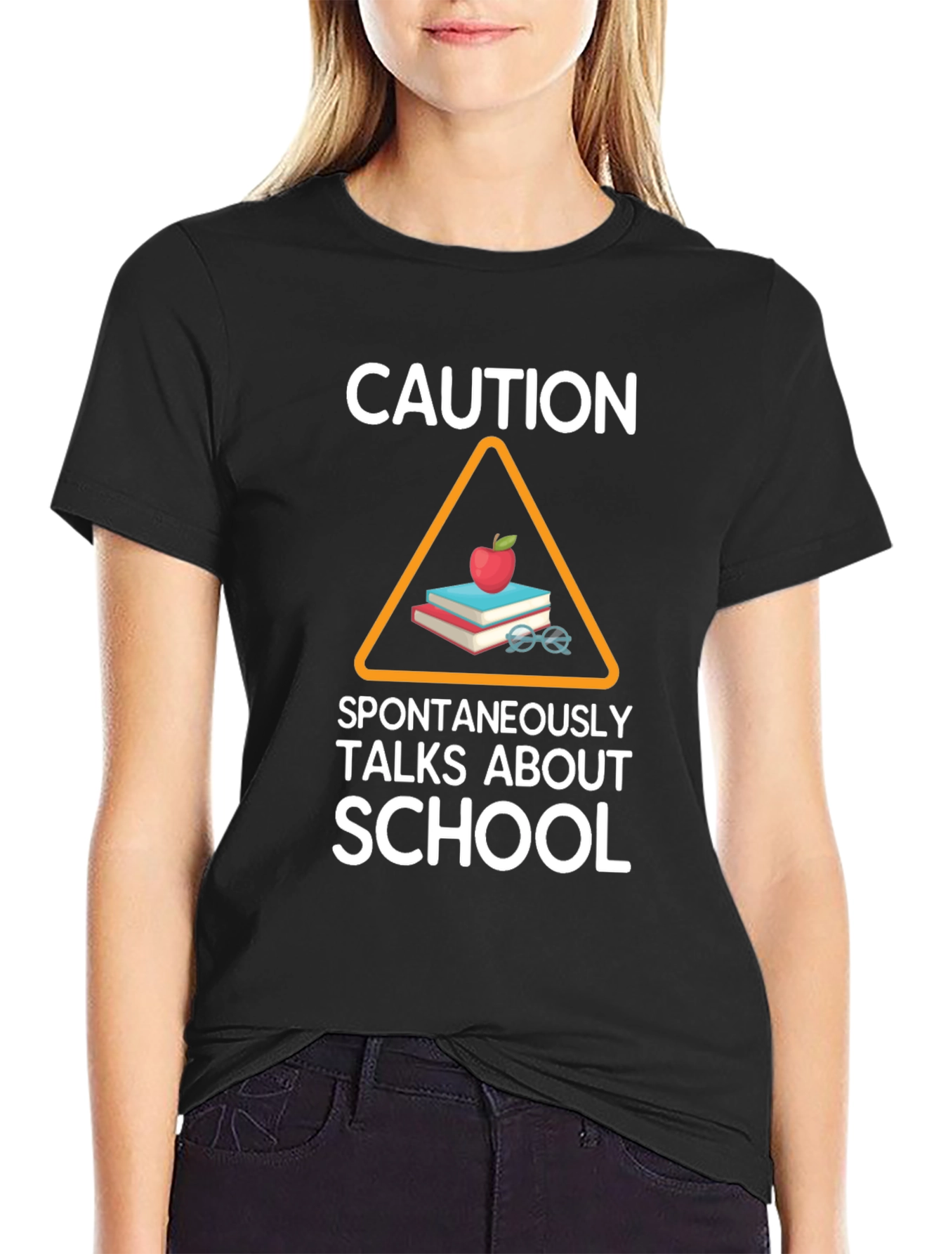 Caution: Spontaneously Talks About School T-Shirt