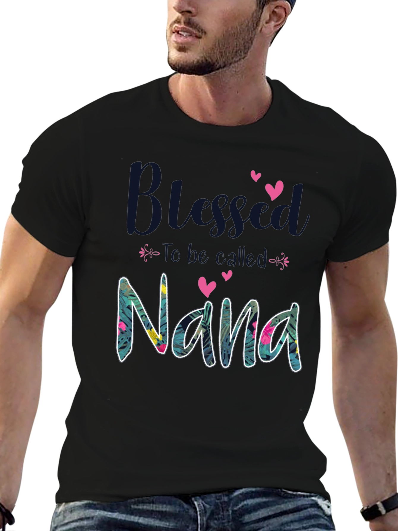 Blessed Nana T-Shirt - Floral Design