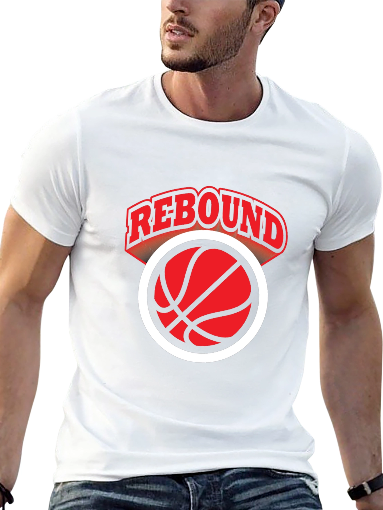 Rebound Basketball Graphic Tee - Black