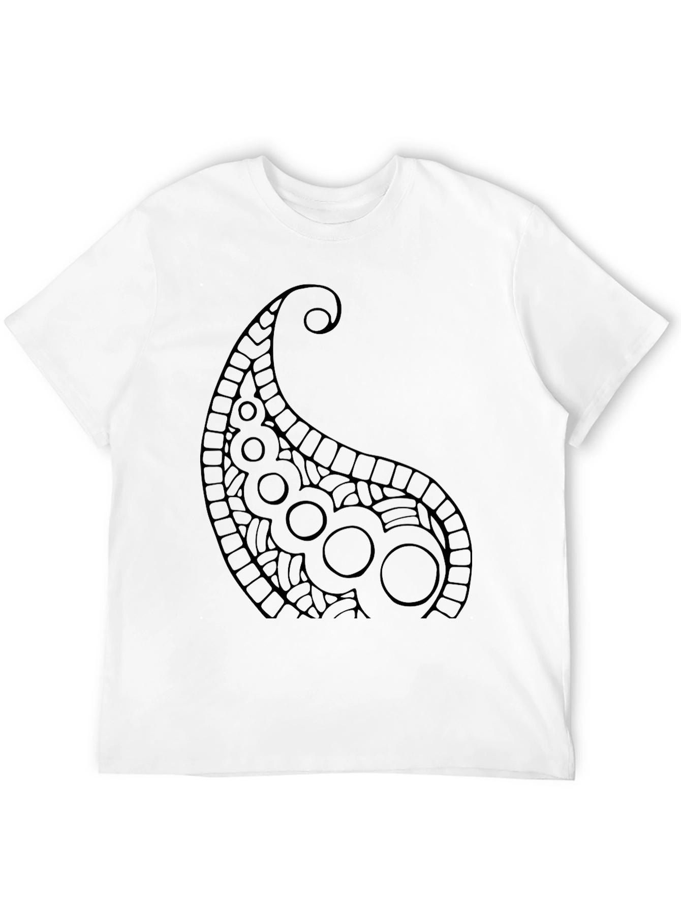 Paisley Print Black T-Shirt
