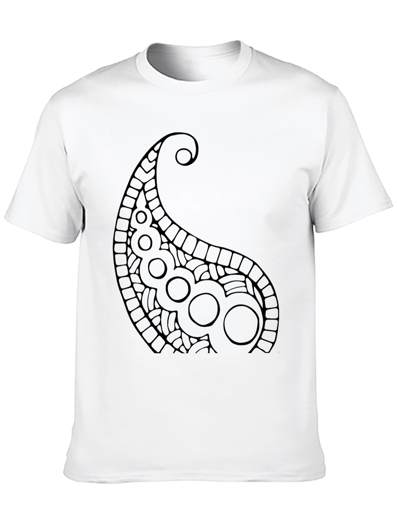 Paisley Print Black T-Shirt