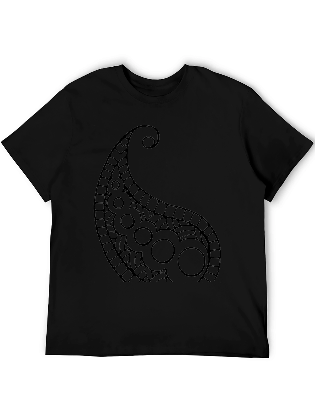Paisley Print Black T-Shirt