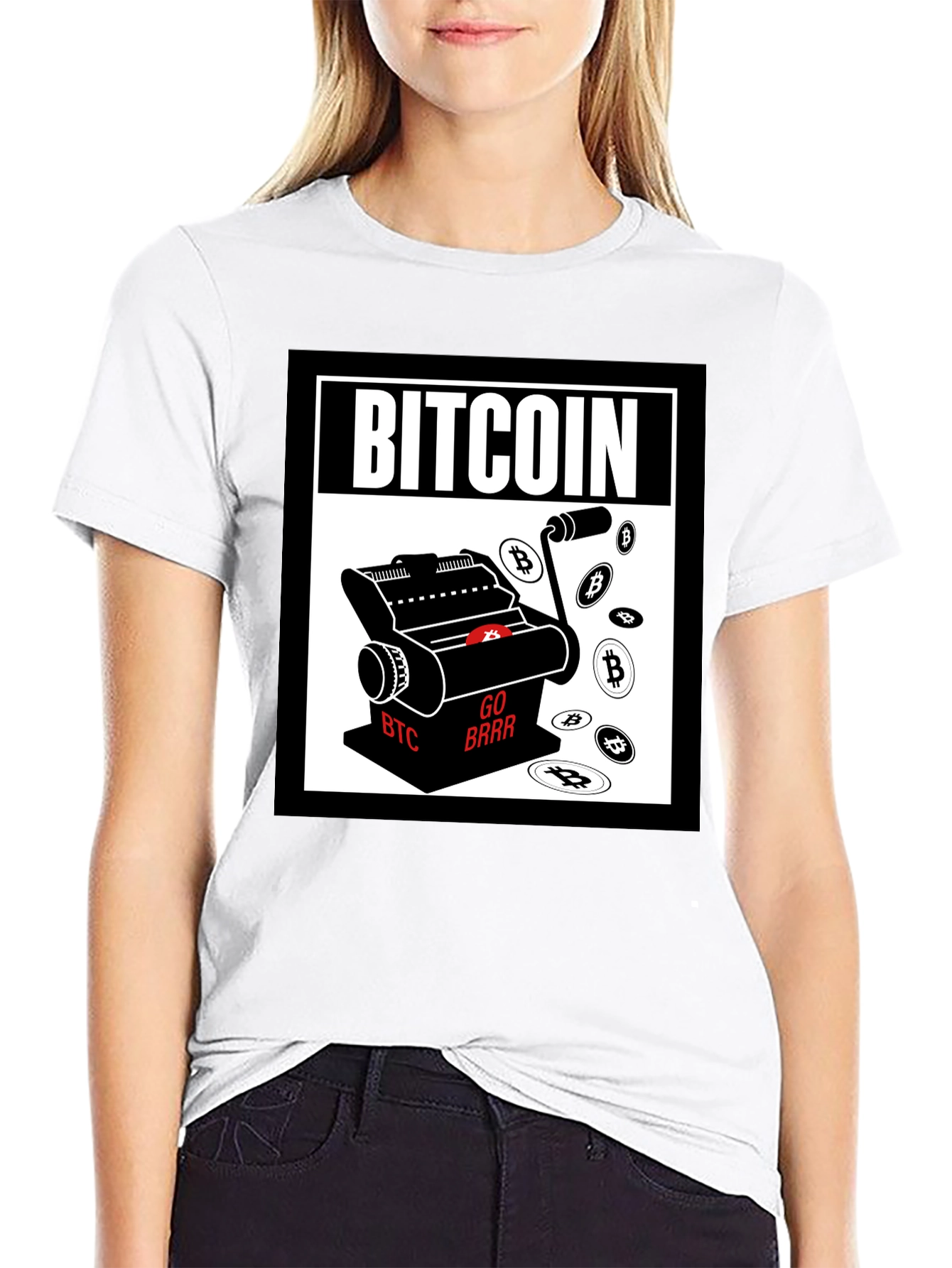 Bitcoin Printing T-Shirt - Crypto Currency Tee