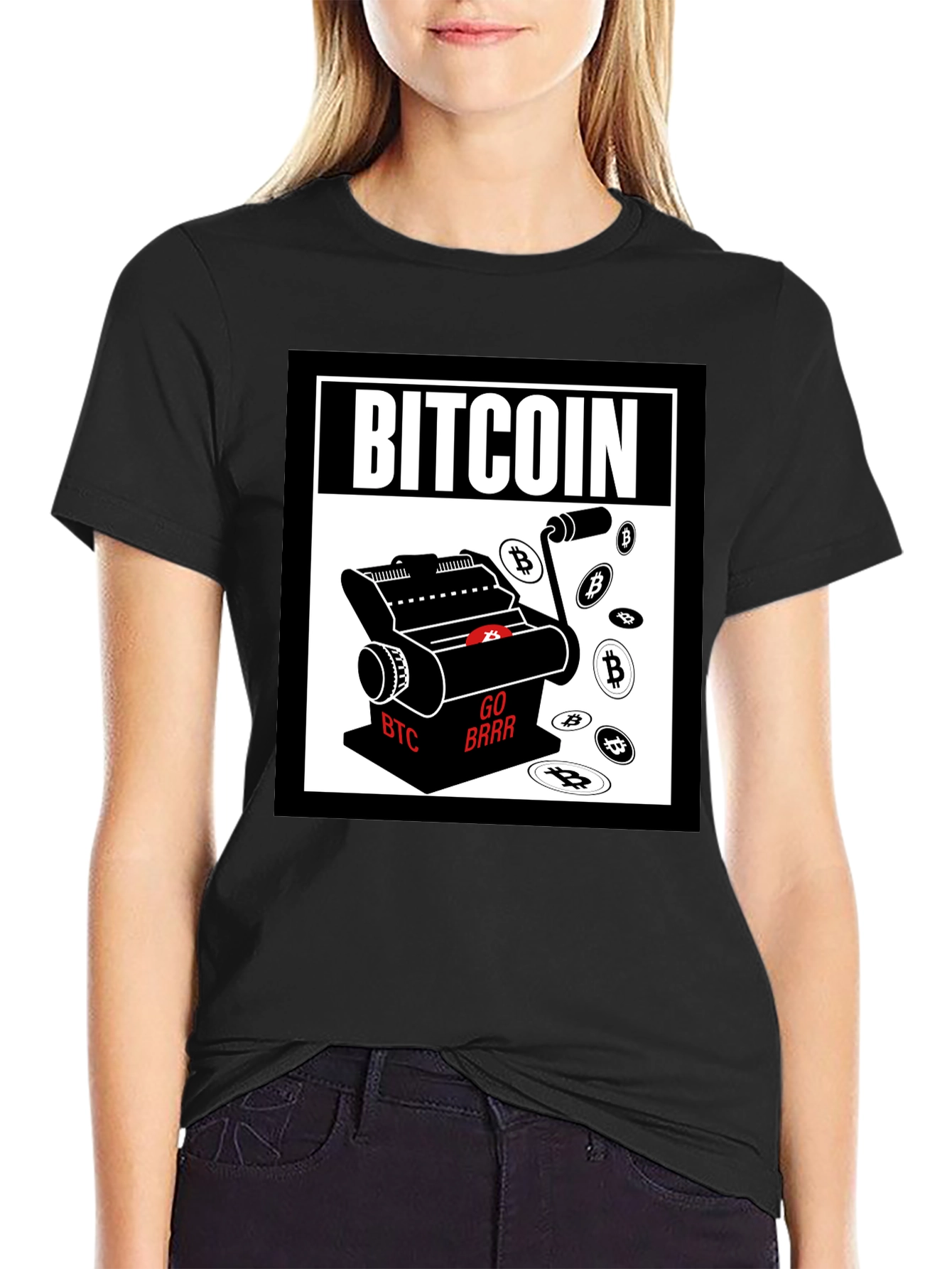 Bitcoin Printing T-Shirt - Crypto Currency Tee