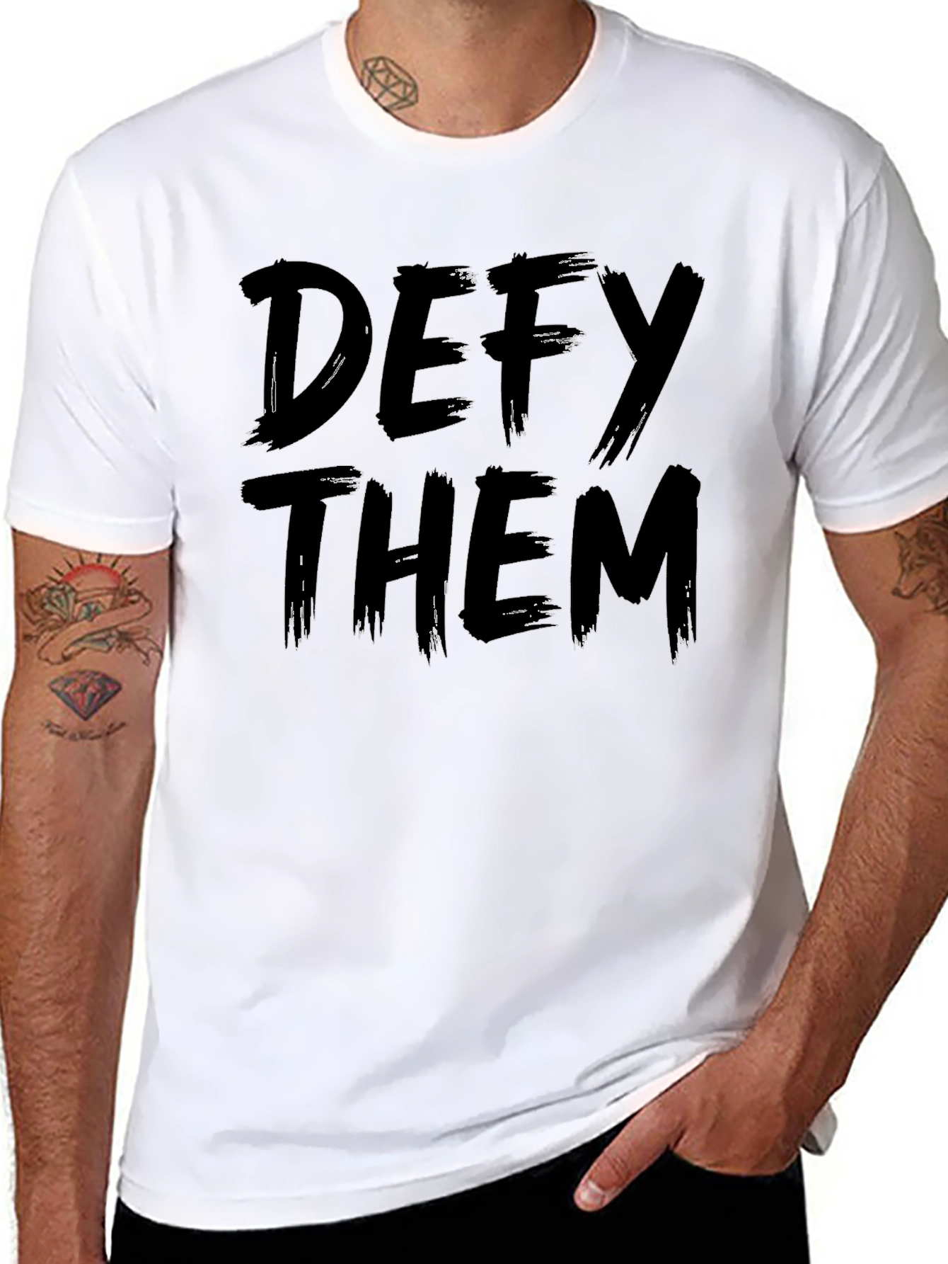 Defy Them Graphic Tee - Bold Statement Shirt