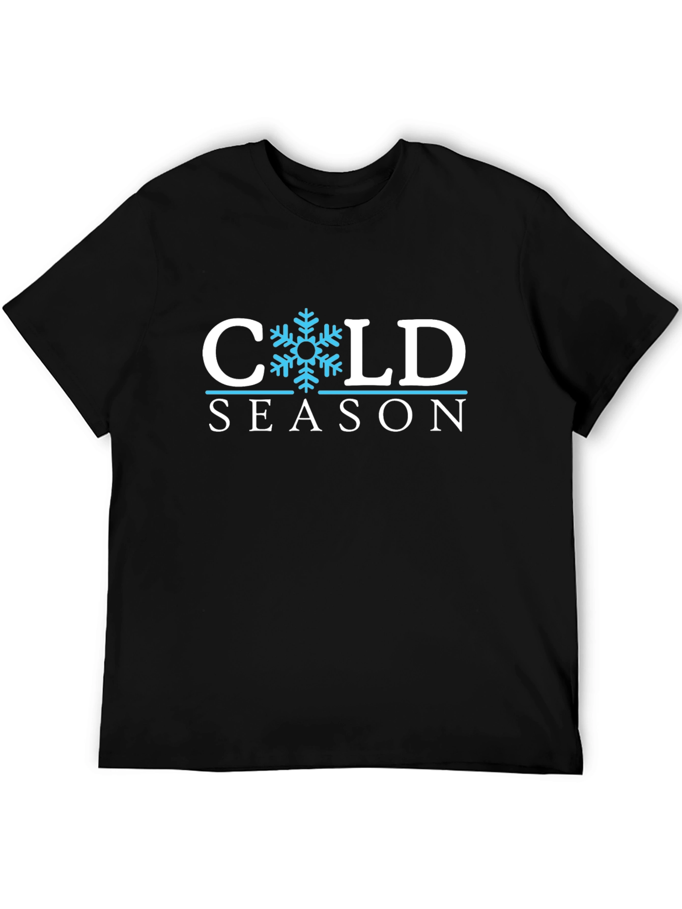 Cold Season Graphic Tee - Black Cotton Shirt