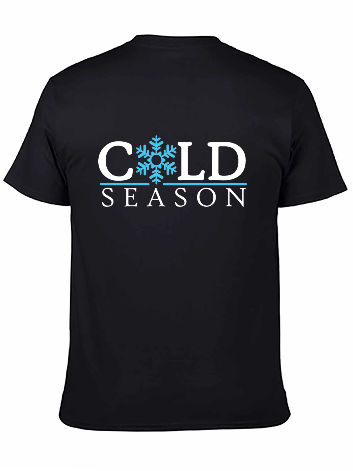 Cold Season Graphic Tee - Black Cotton Shirt