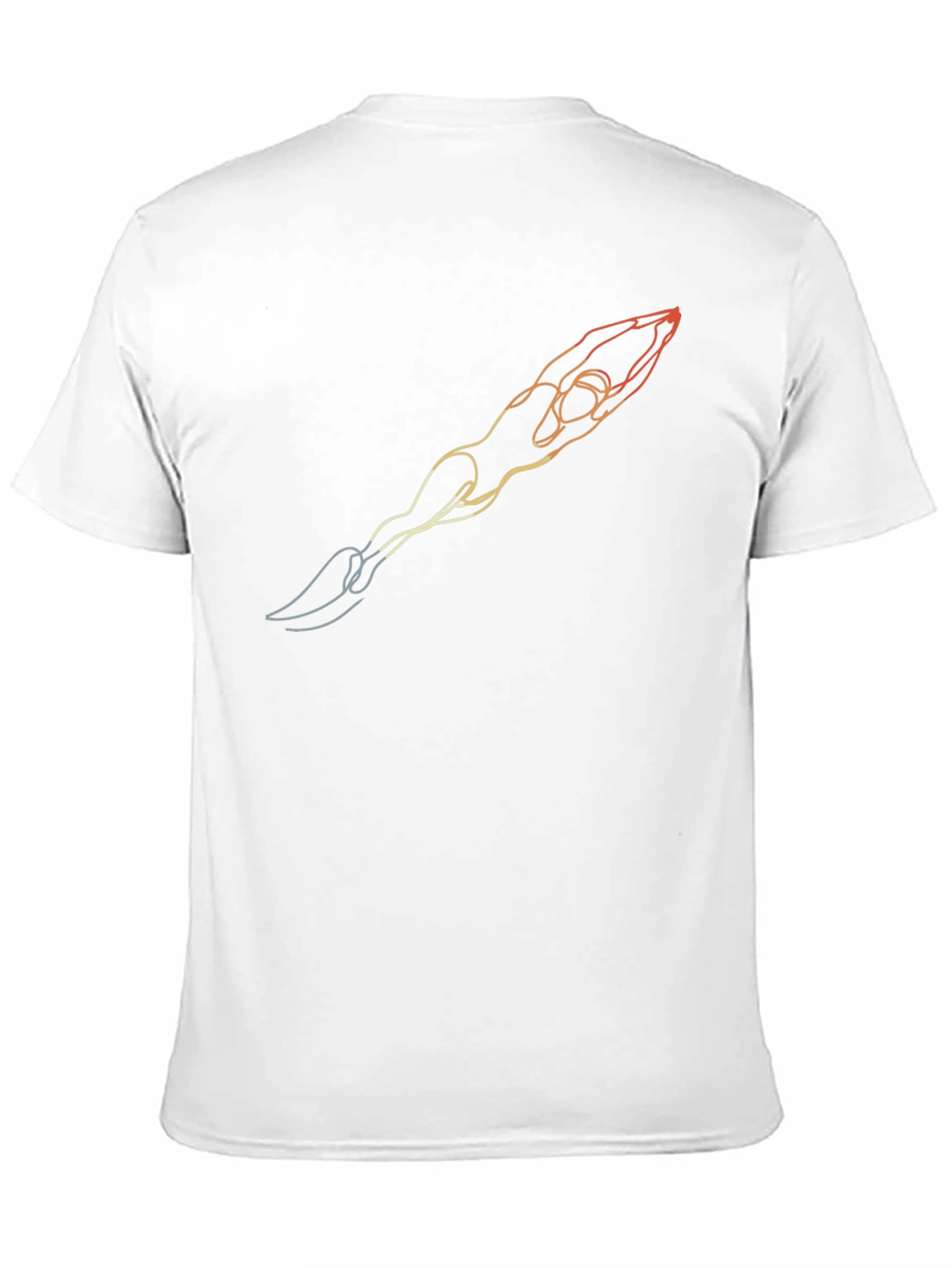Diver Line Art T-Shirt - Black