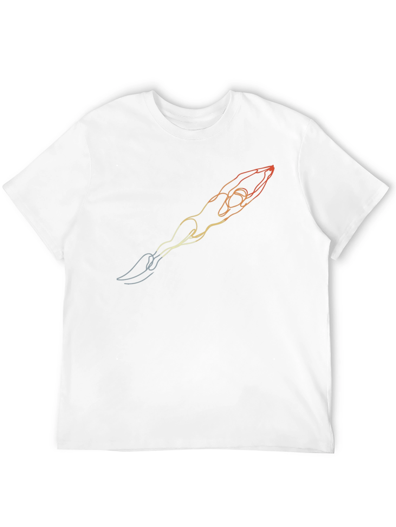Diver Line Art T-Shirt - Black