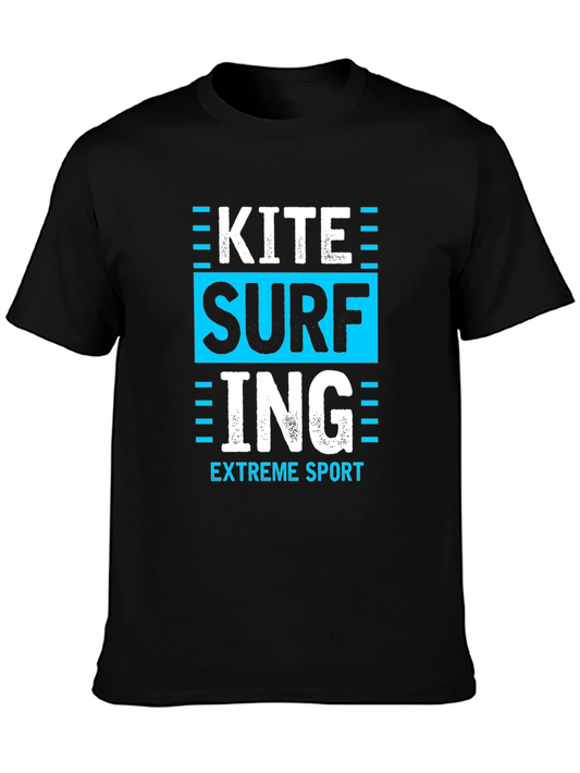 Kite Surfing Extreme Sport Black T-Shirt