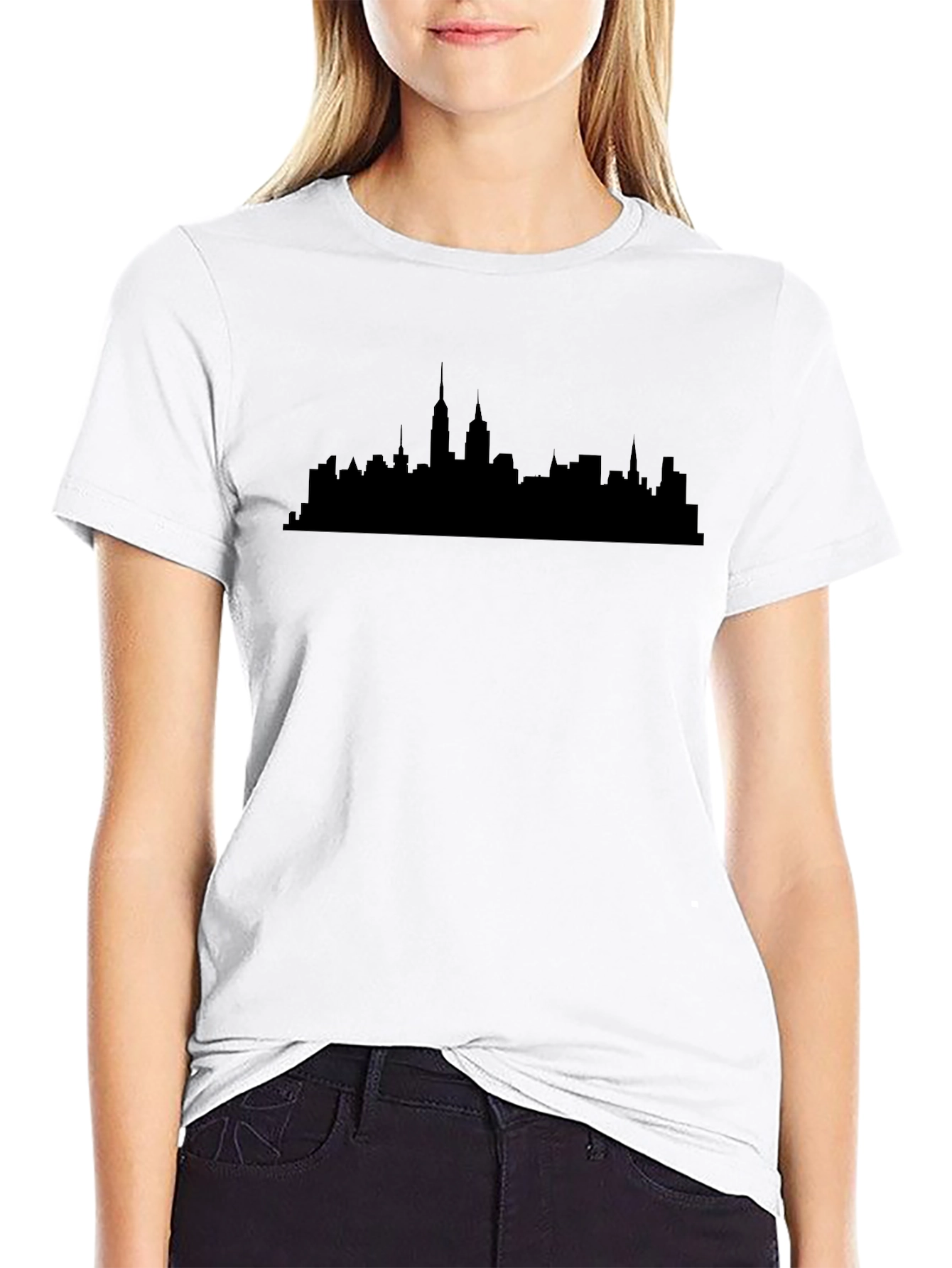 NYC Skyline Silhouette Tee - Urban Style