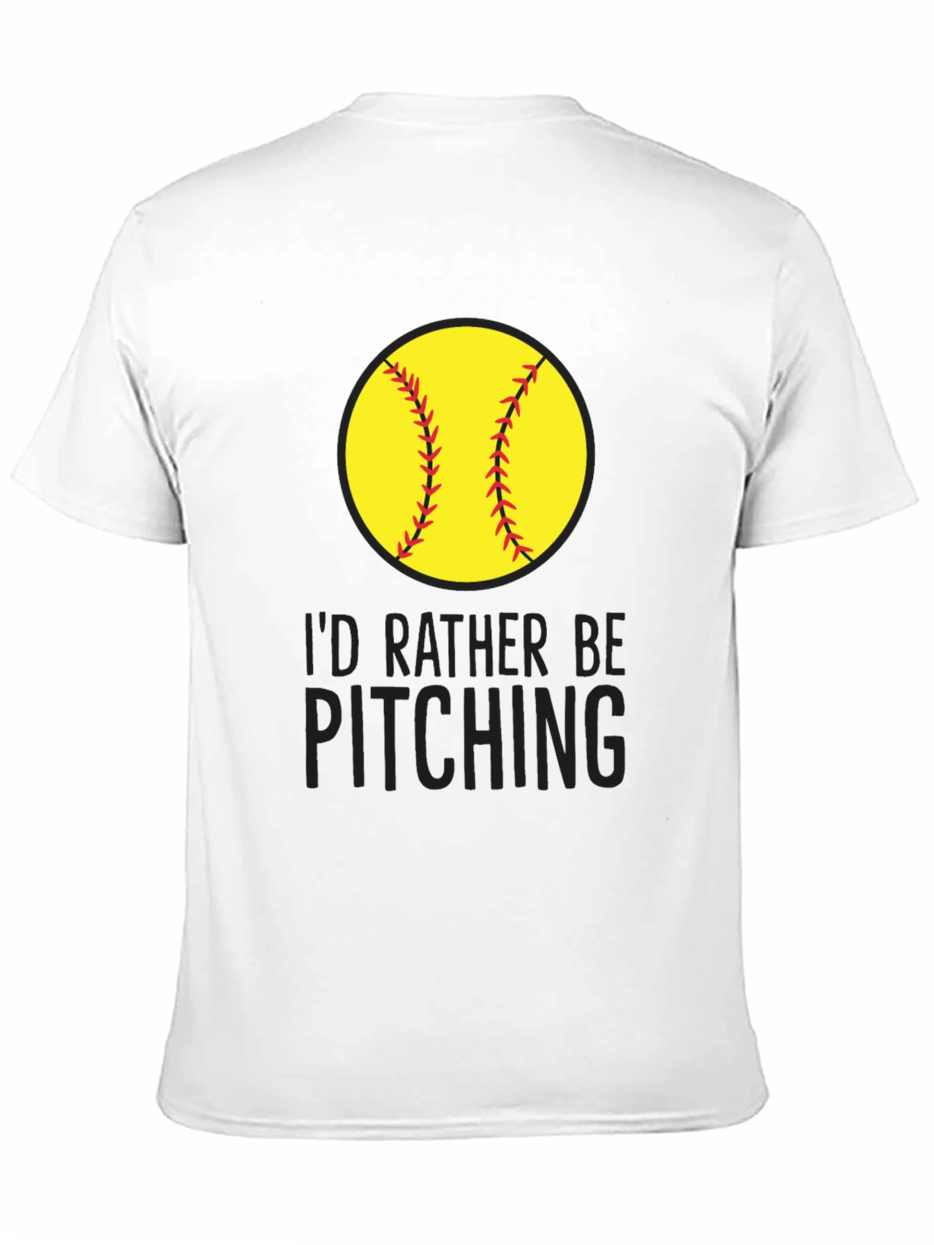 Id Rather Be Pitching T-Shirt - Softball Graphic Tee