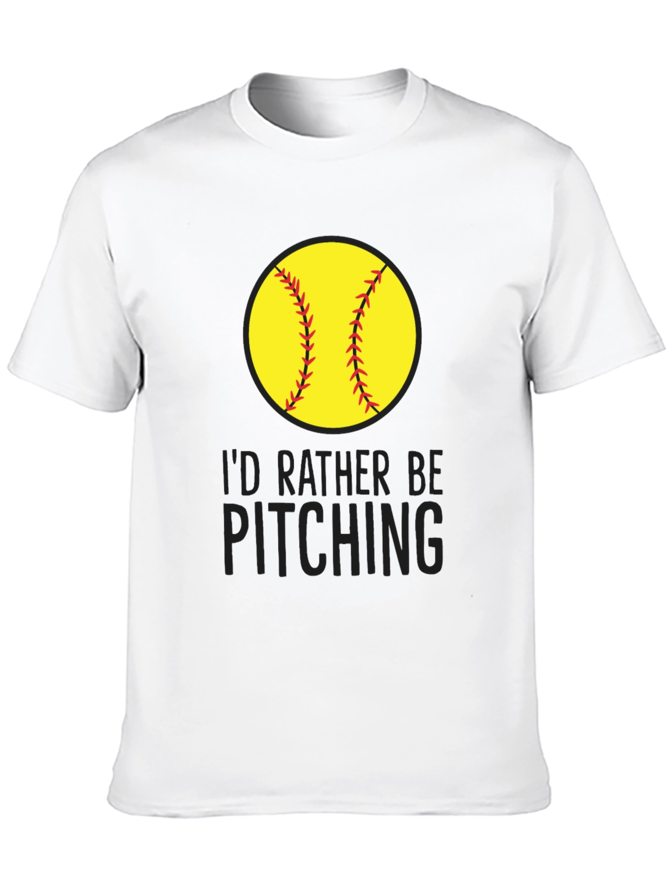 Id Rather Be Pitching T-Shirt - Softball Graphic Tee