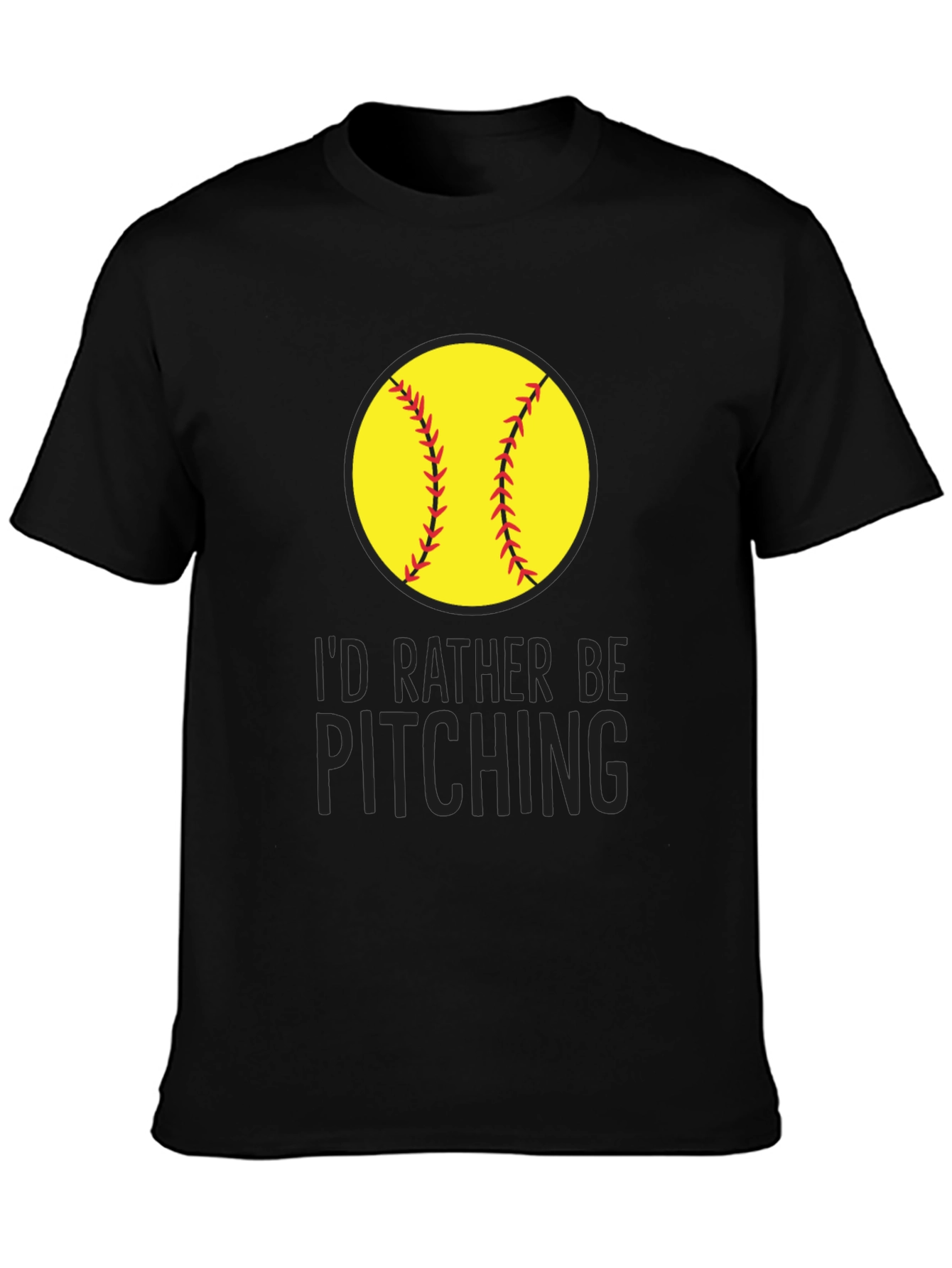 Id Rather Be Pitching T-Shirt - Softball Graphic Tee