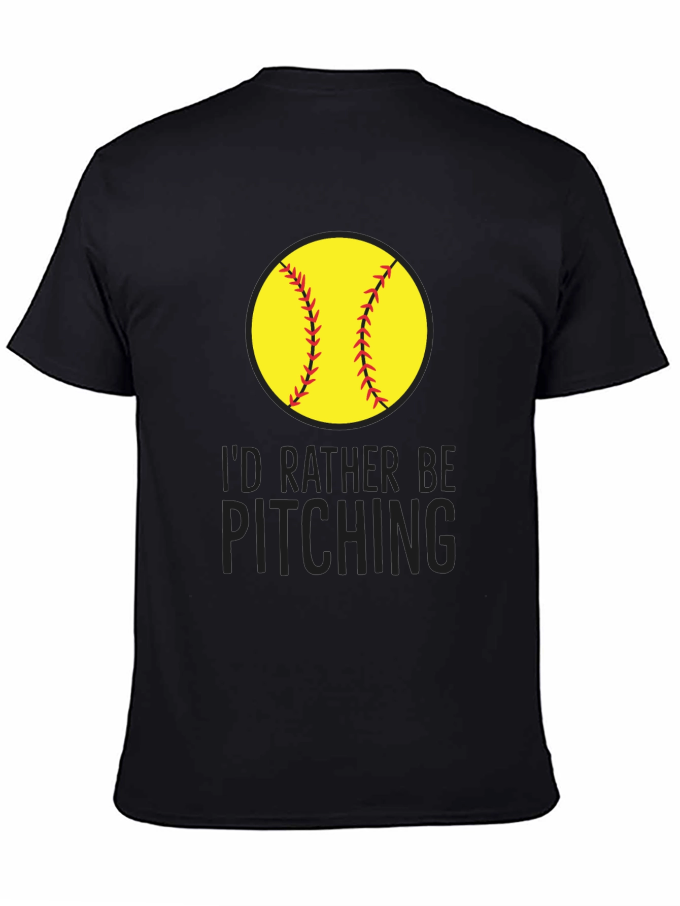 Id Rather Be Pitching T-Shirt - Softball Graphic Tee