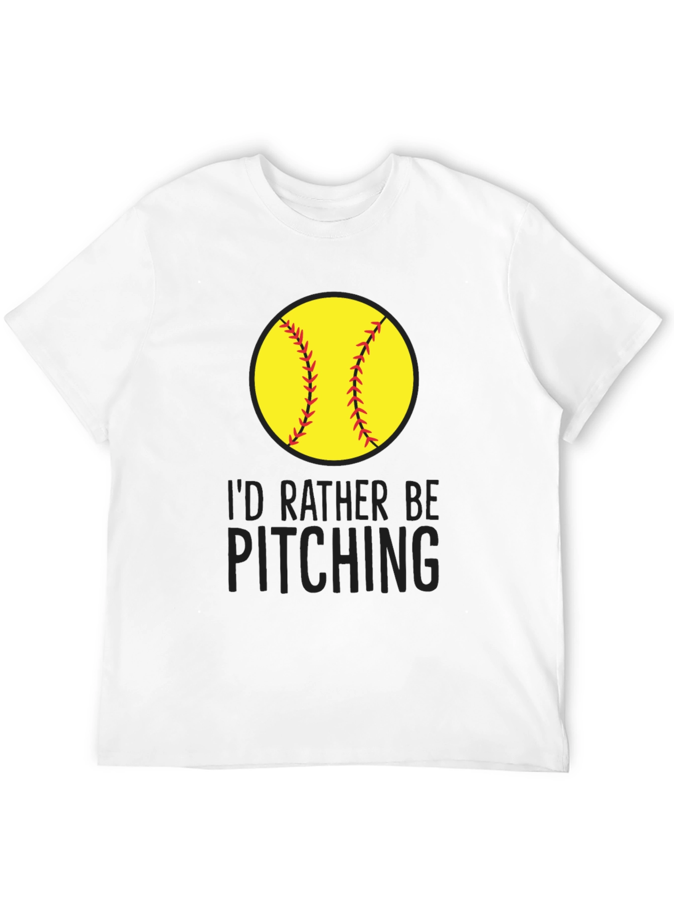 Id Rather Be Pitching T-Shirt - Softball Graphic Tee